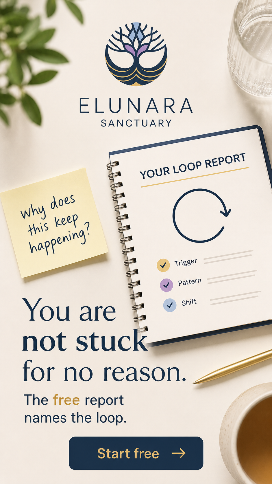 Elunara Sanctuary Facebook ad from Jul 30, 2026