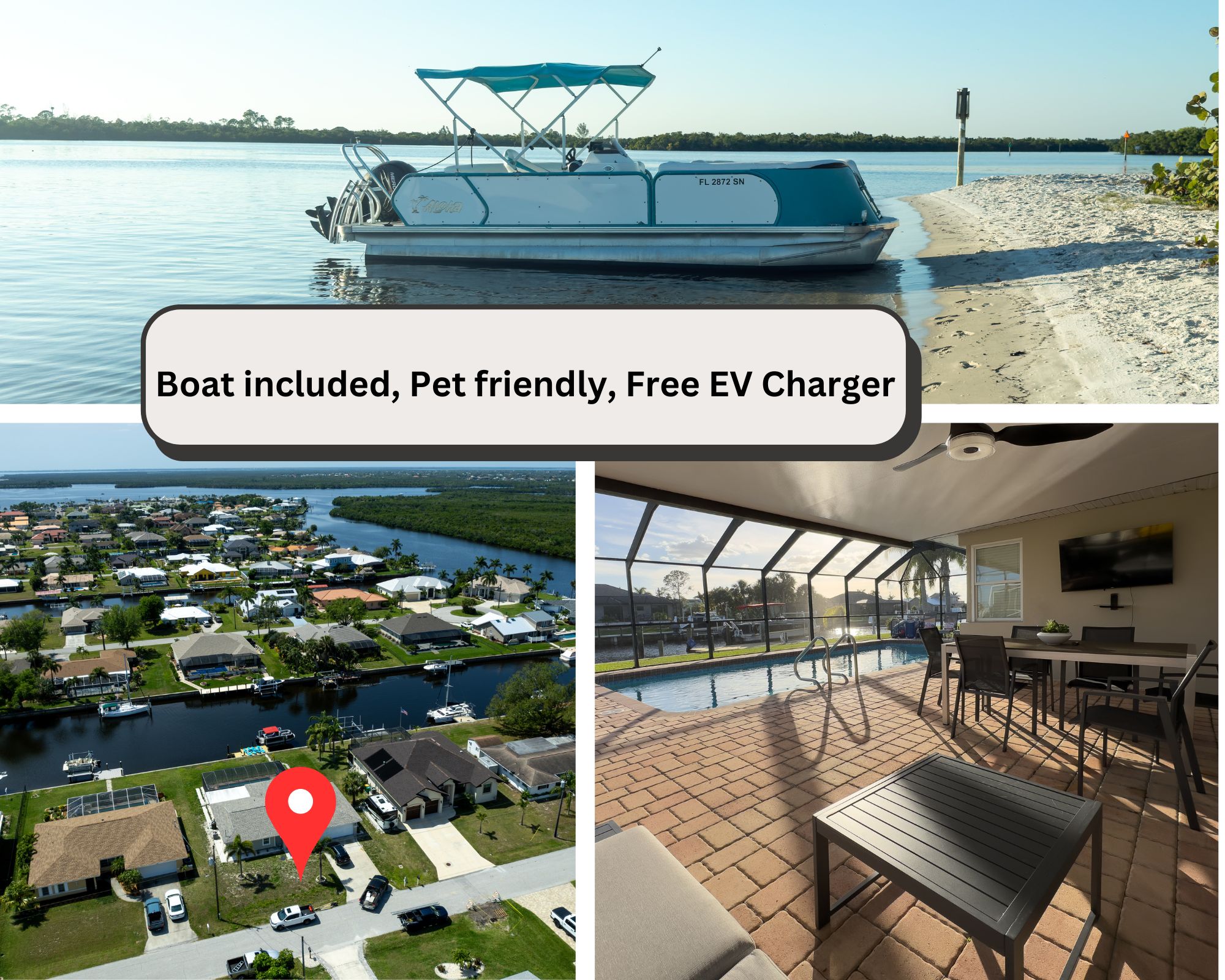 HouseWithABoat.com Facebook ad: Waterfront living at its finest.