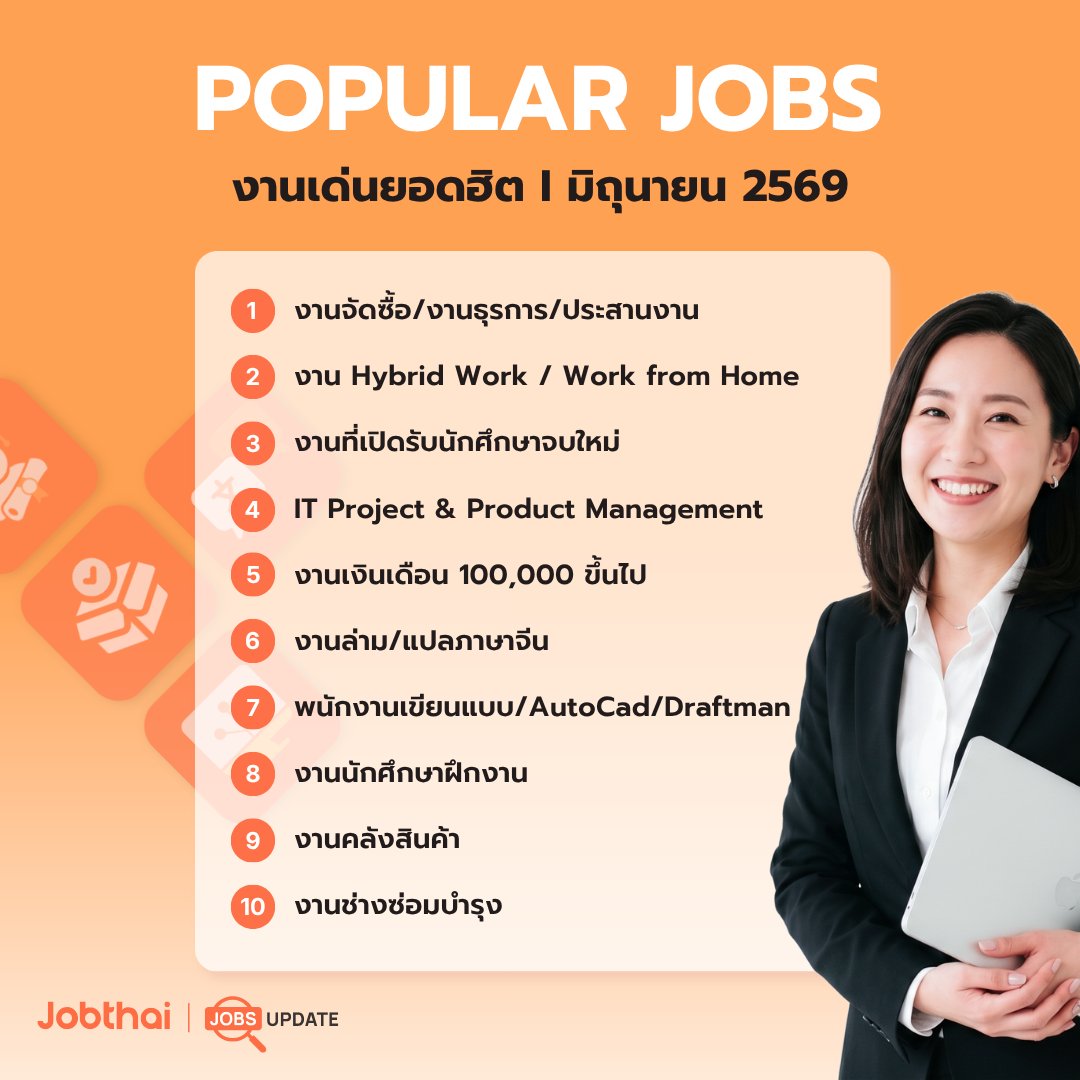 JobThai Facebook ad: JobThai - งาน หางาน สมัครงาน…