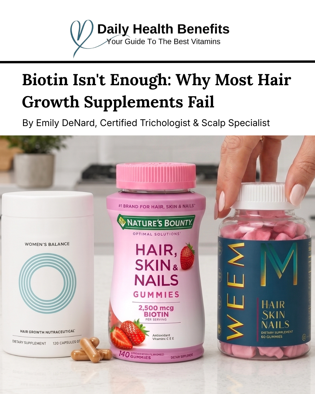 Certified Trichologist & Scalp Specialist Emily DeNard, Emunah Beauty Facebook ad