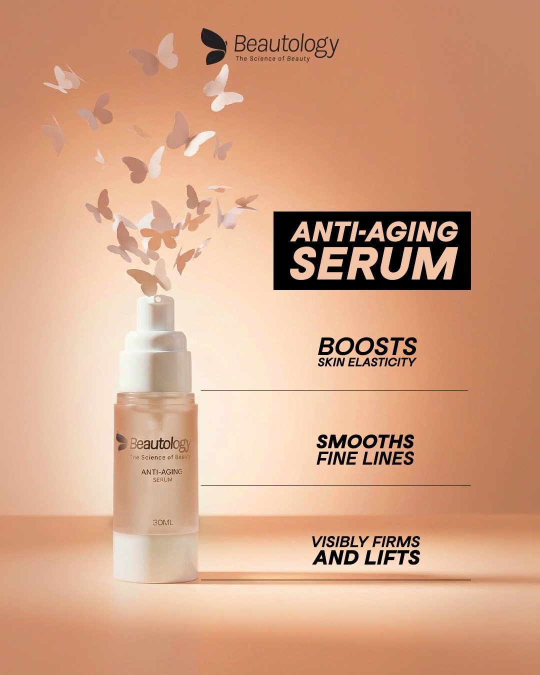 Beautology Facebook ad: العناية بالبشرة مع الوقت بتفرق، خصوصًا لما تكون…