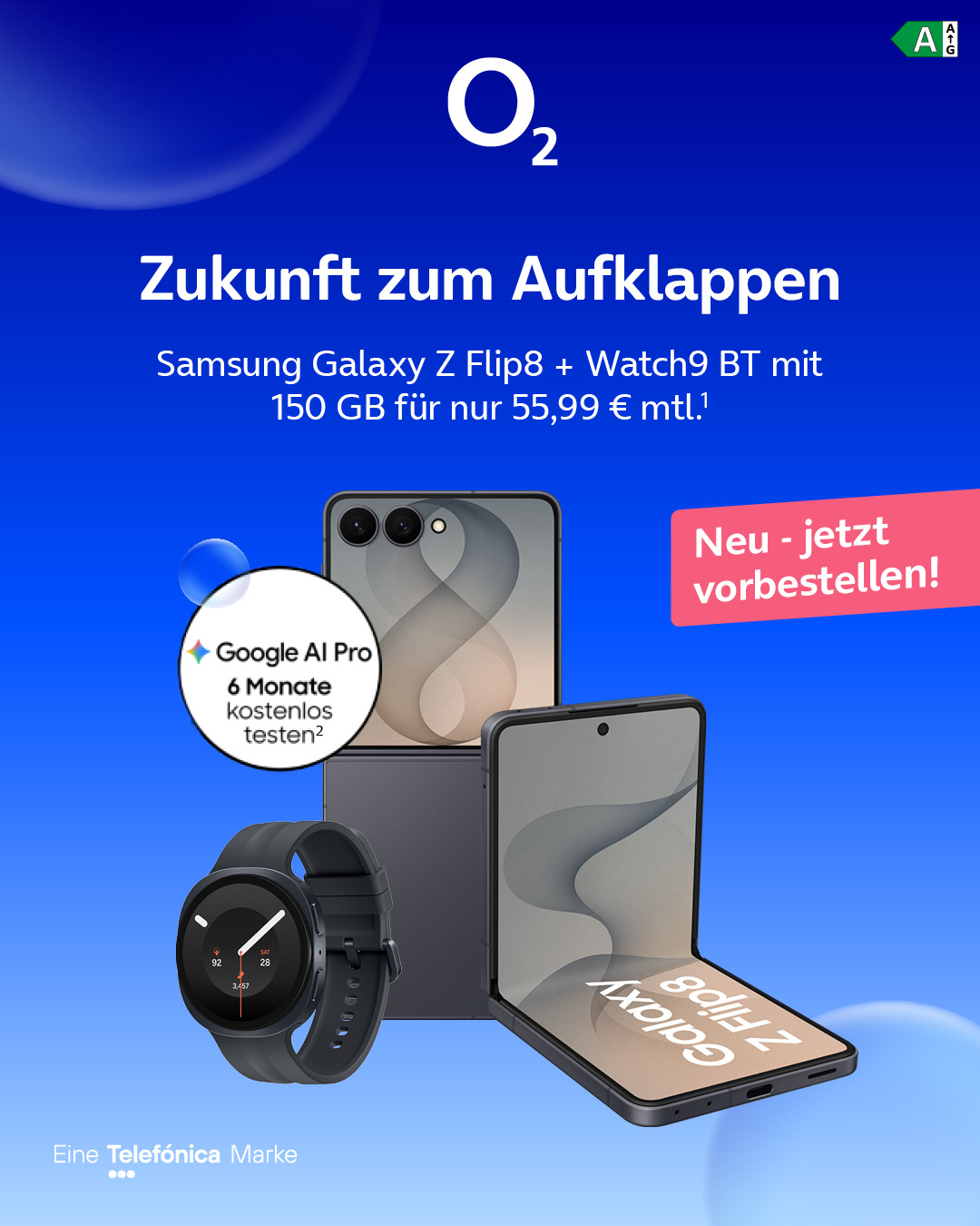 O2 Quality Partner Herten Facebook ad: Das neue Galaxy Z Flip8 vorbestellen!