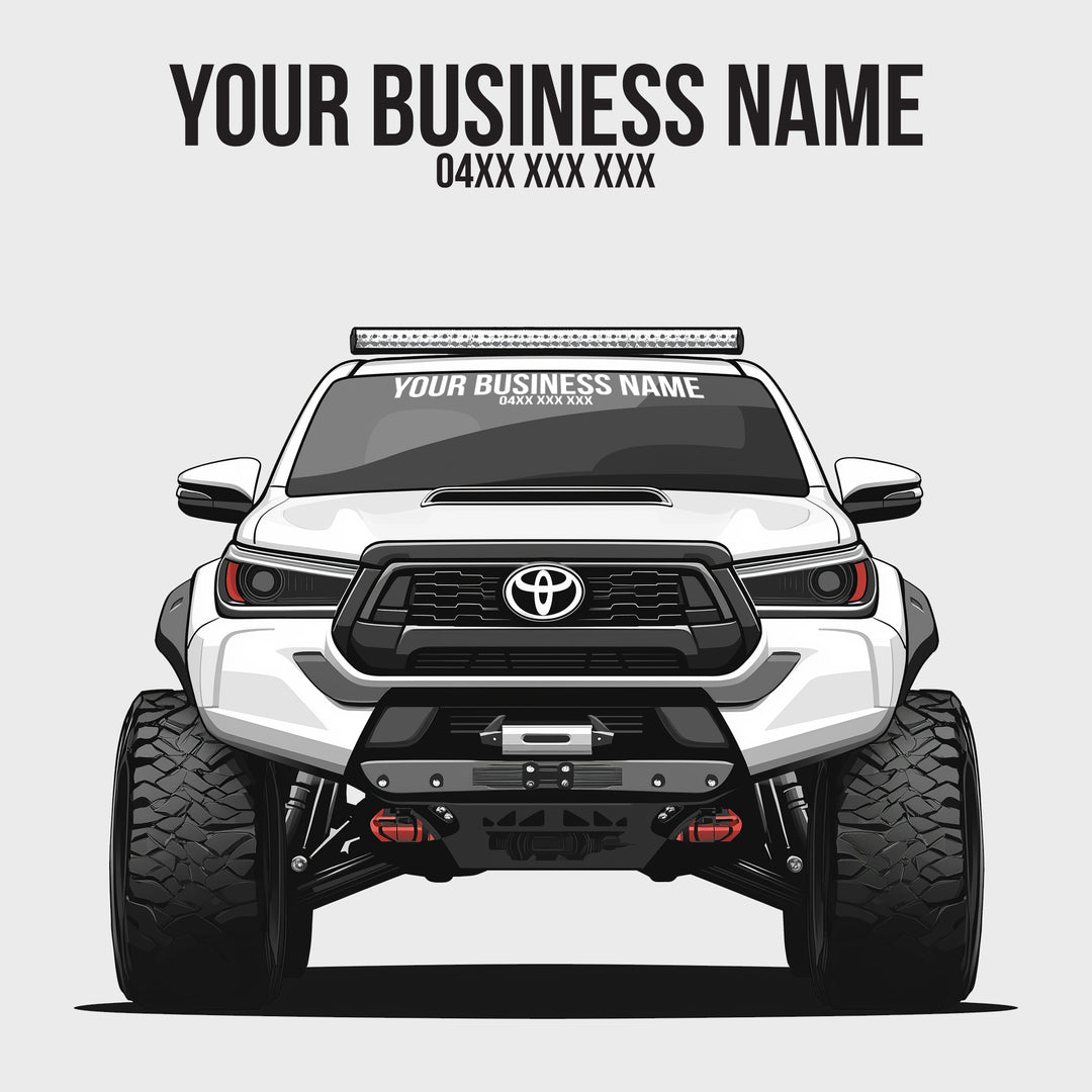 IVD Vinyl Co Facebook ad: Custom business name stickers, door banners, and tray…