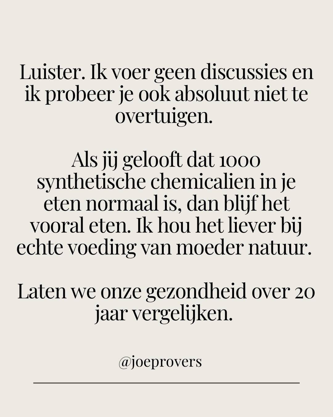 joeprovers Facebook ad: Welkom.