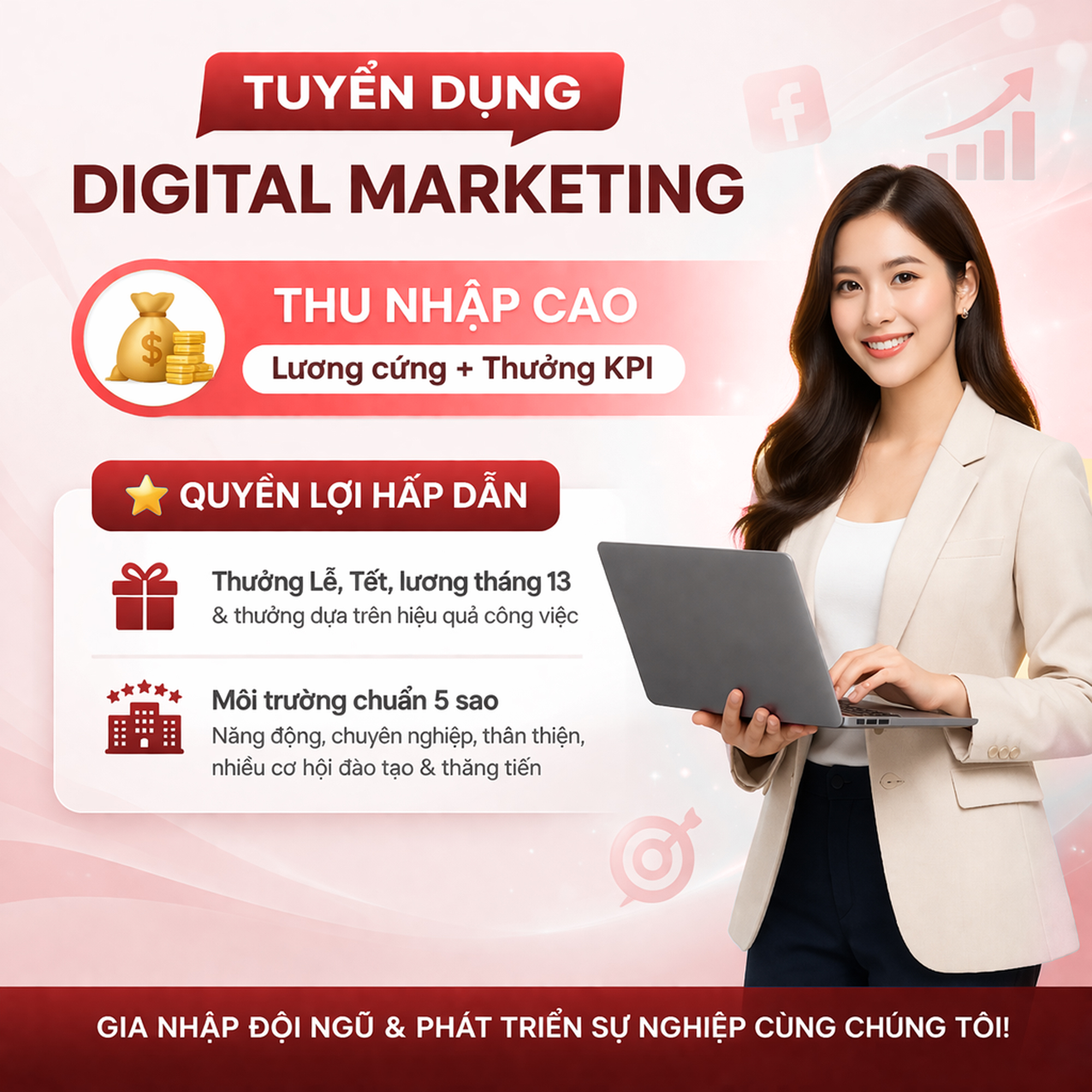 Tuyển Dụng Và Đào Tạo Hệ Thống Thẩm Mỹ SeHun Facebook ad: TUYỂN DỤNG VỊ TRÍ DIGITAL MARKETING