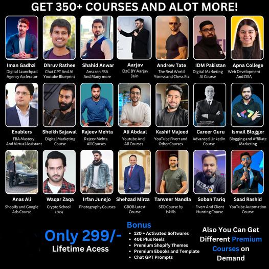 Premium Courses Facebook ad: 299 PKR Only