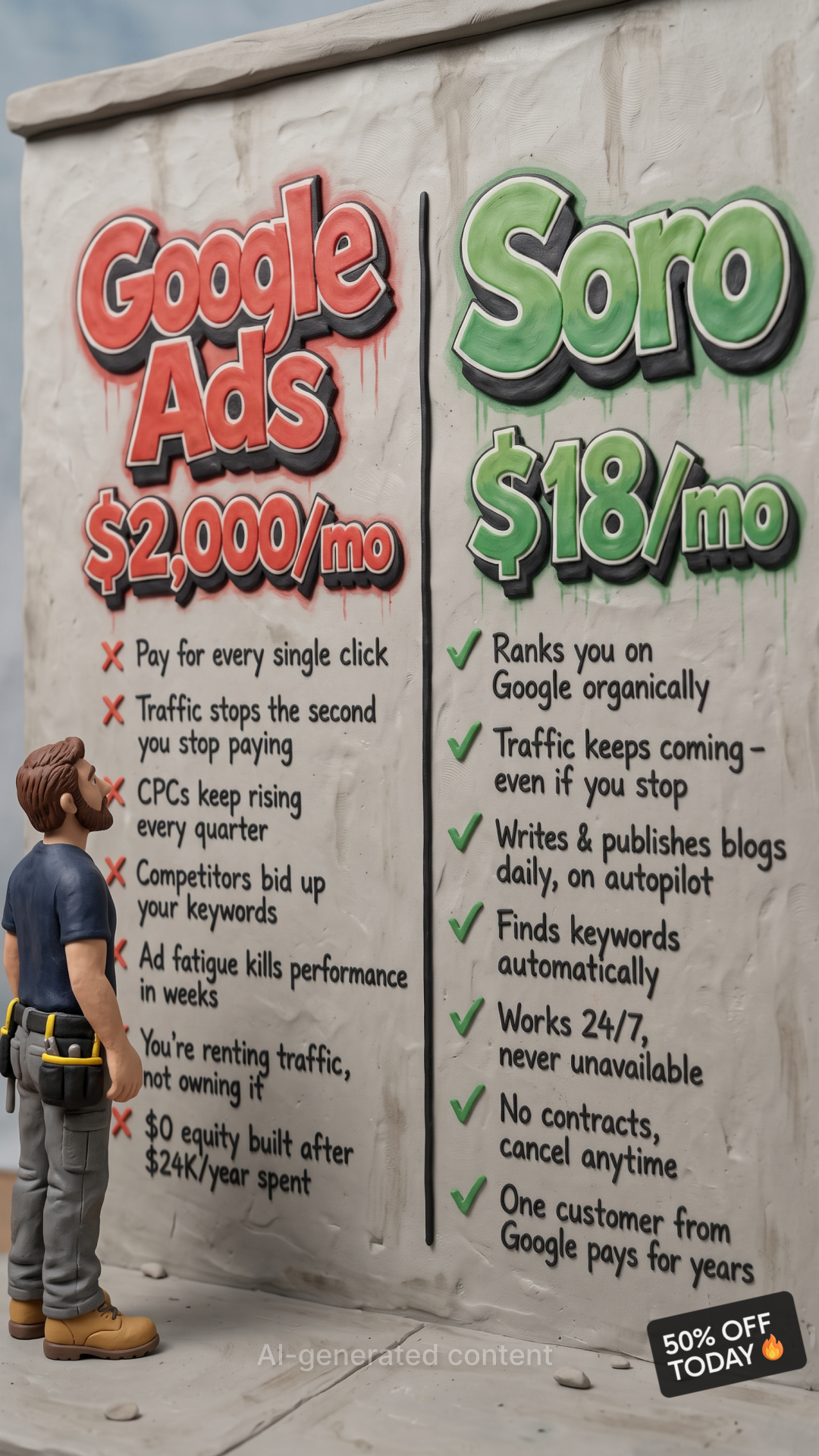Soro SEO Facebook ad: Rank #1 on Google