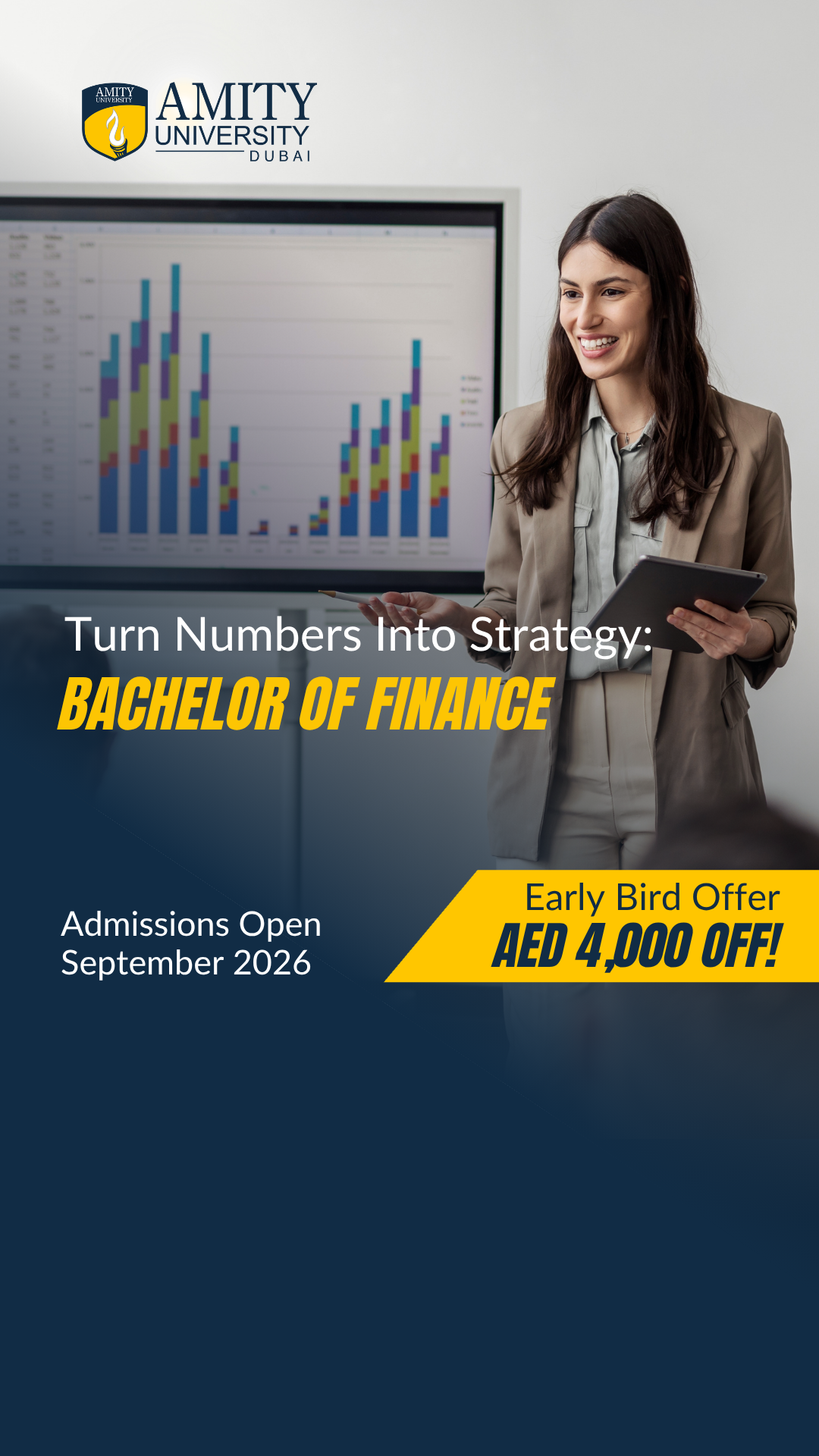 Amity University Dubai Facebook ad from Jun 26, 2026