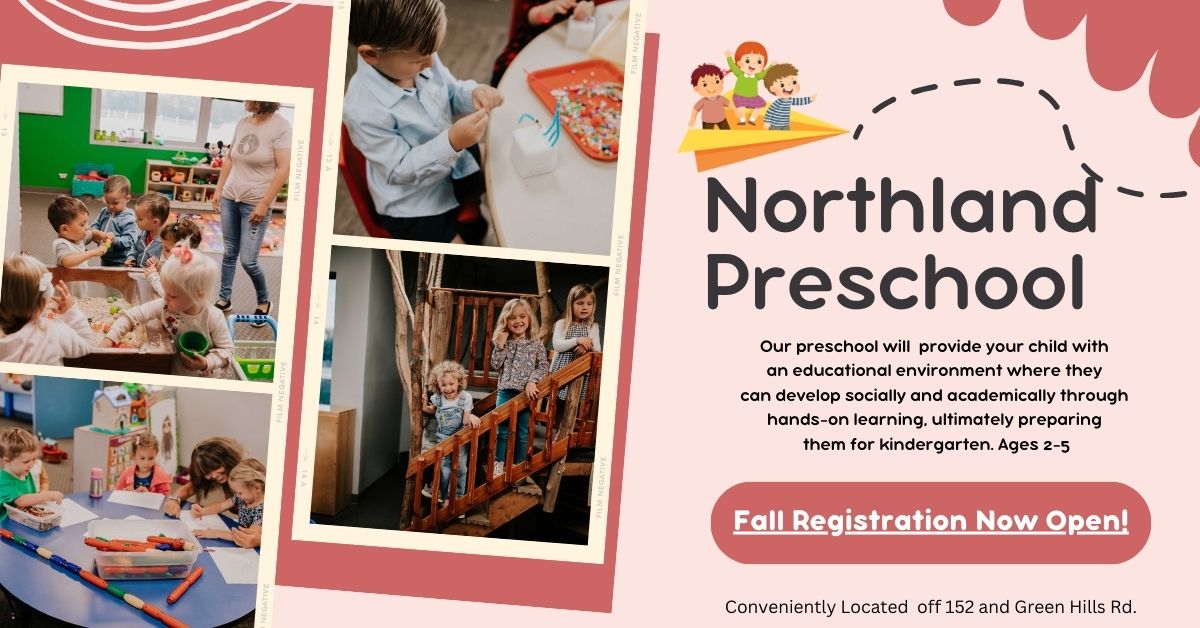 Northland Preschool Facebook ad: Providing a nurturing and stimulating environment for…