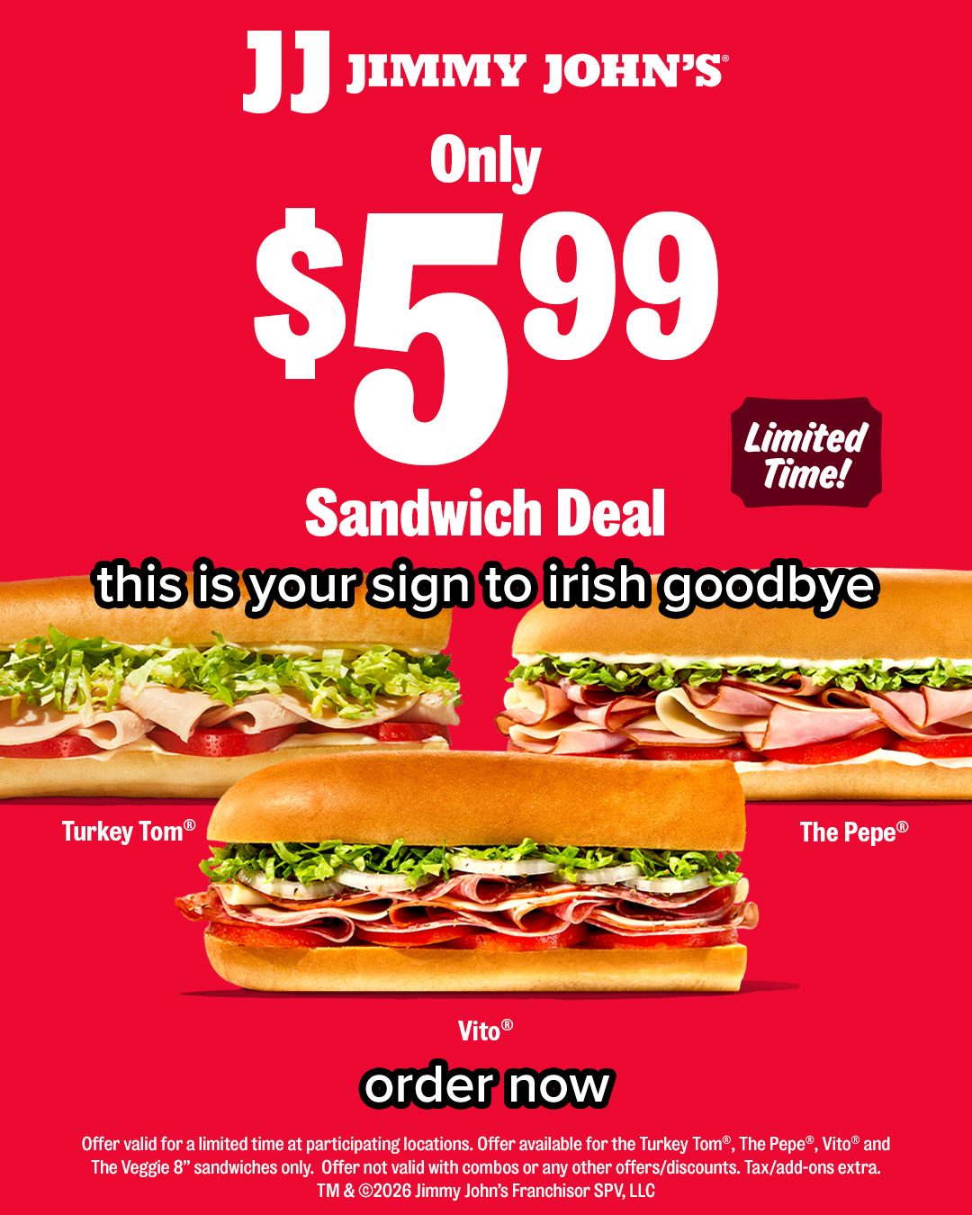 Jimmy John's Facebook ad
