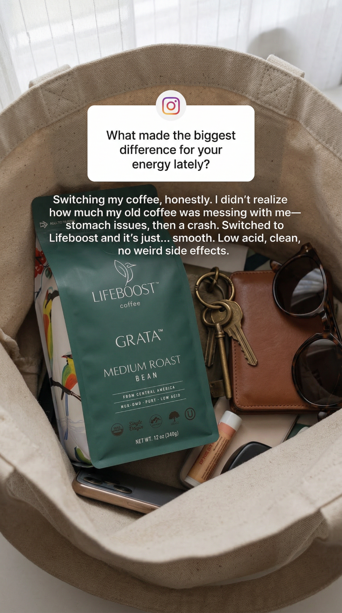 Lifeboost Coffee Facebook ad