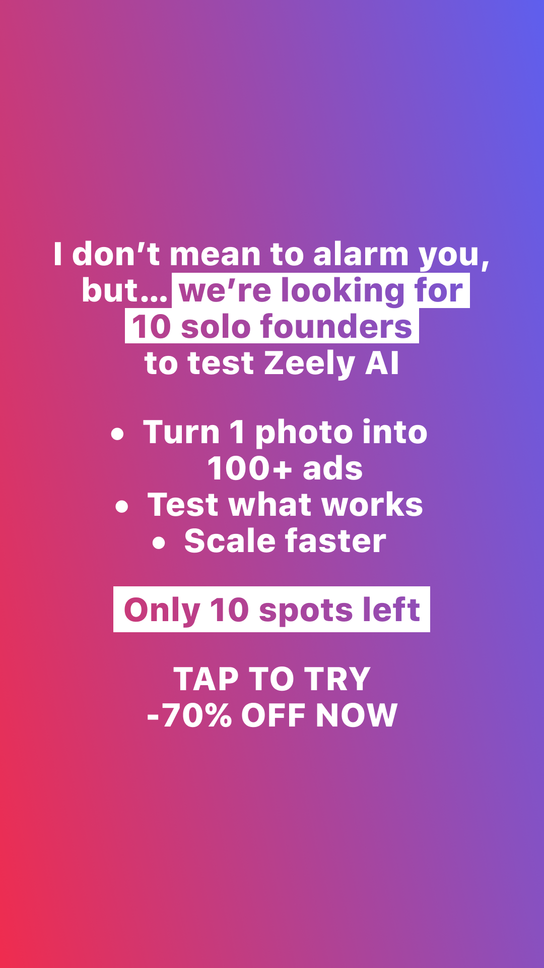 Zeely Facebook ad