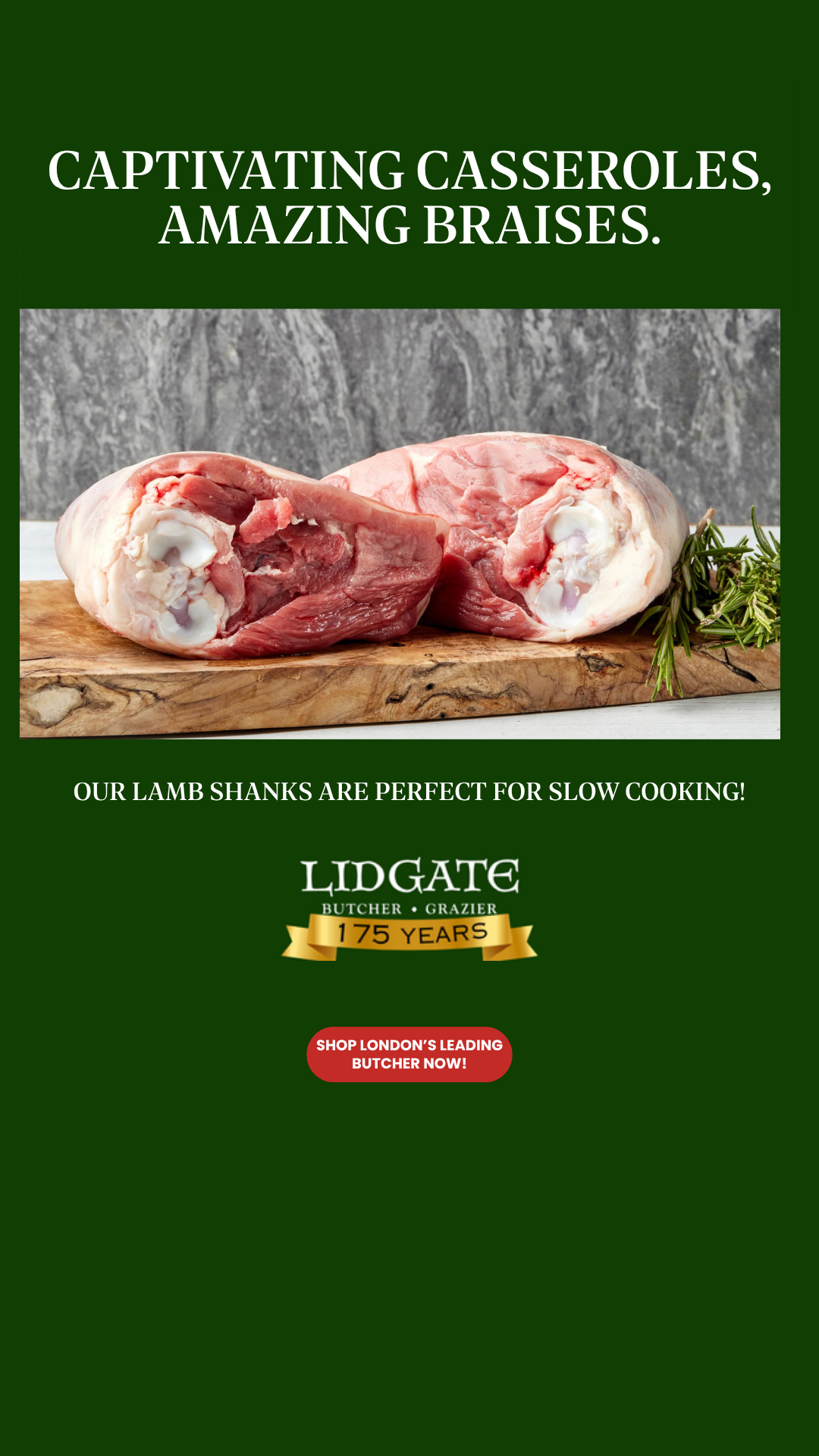 Lidgates Butchers Facebook ad