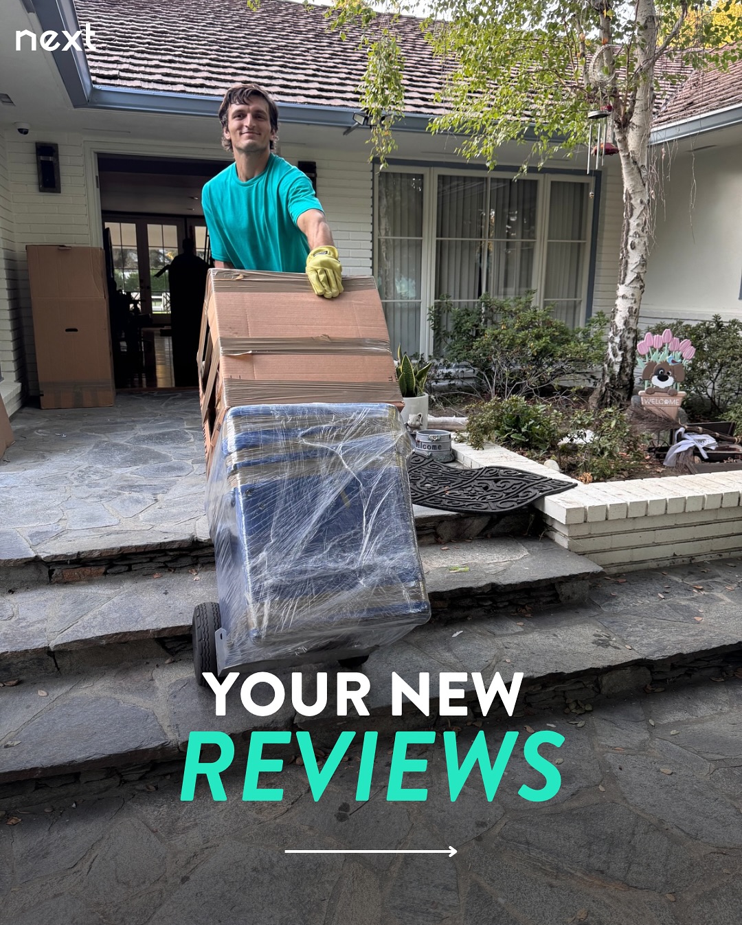 Next Moving Company Facebook ad: CLIENT REVIEWS