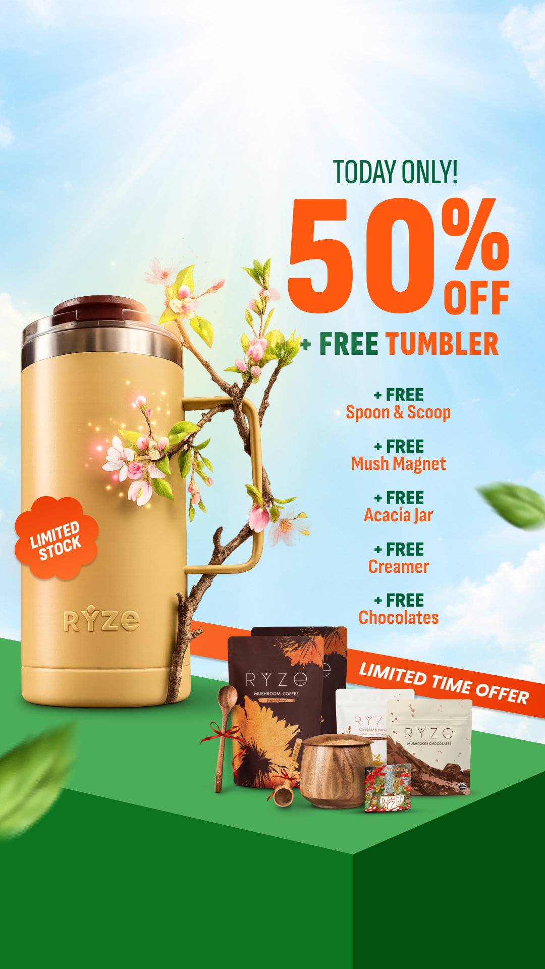RYZE Superfoods Facebook ad
