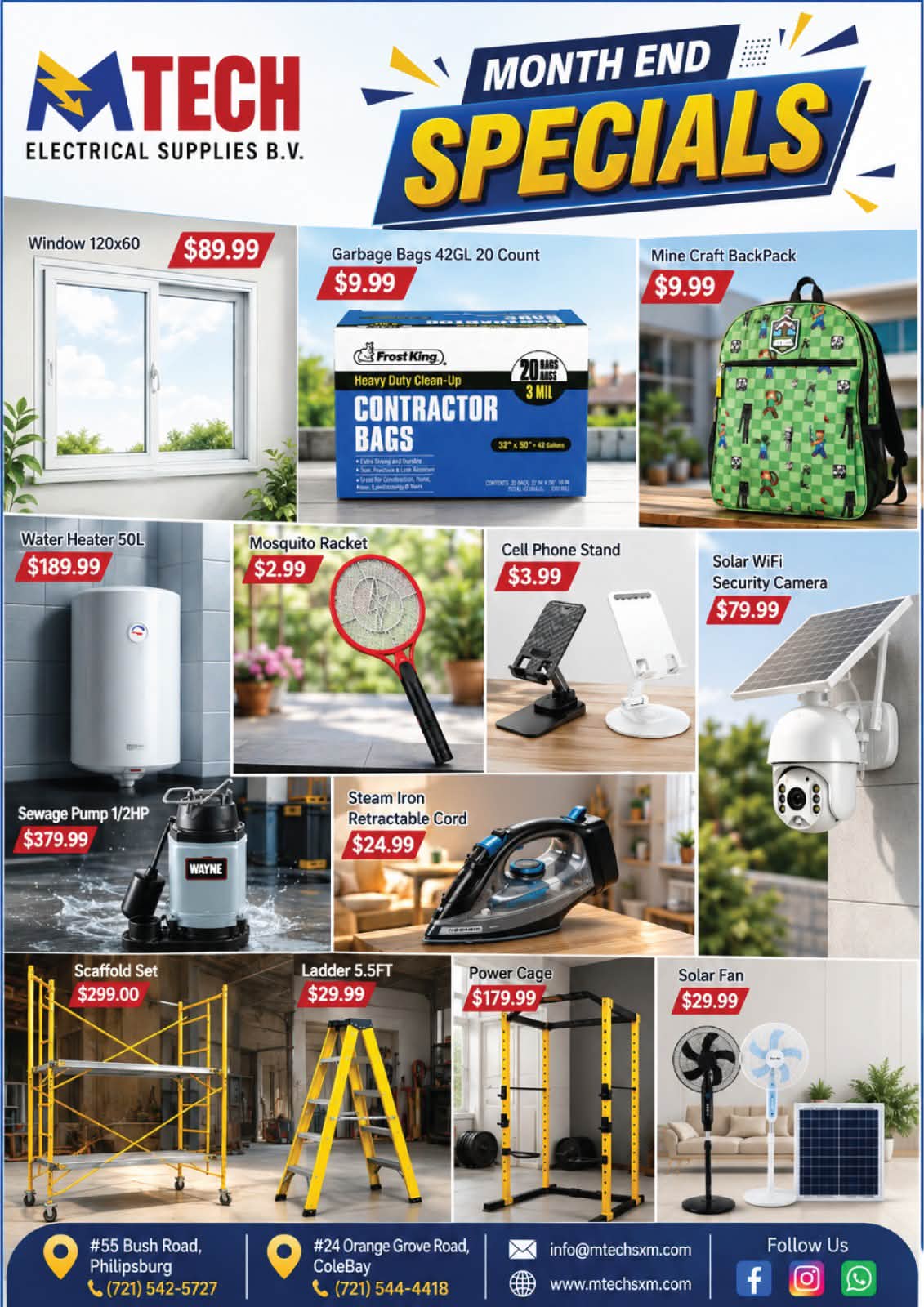 Mtech Electrical Supplies; St. Maarten Facebook ad