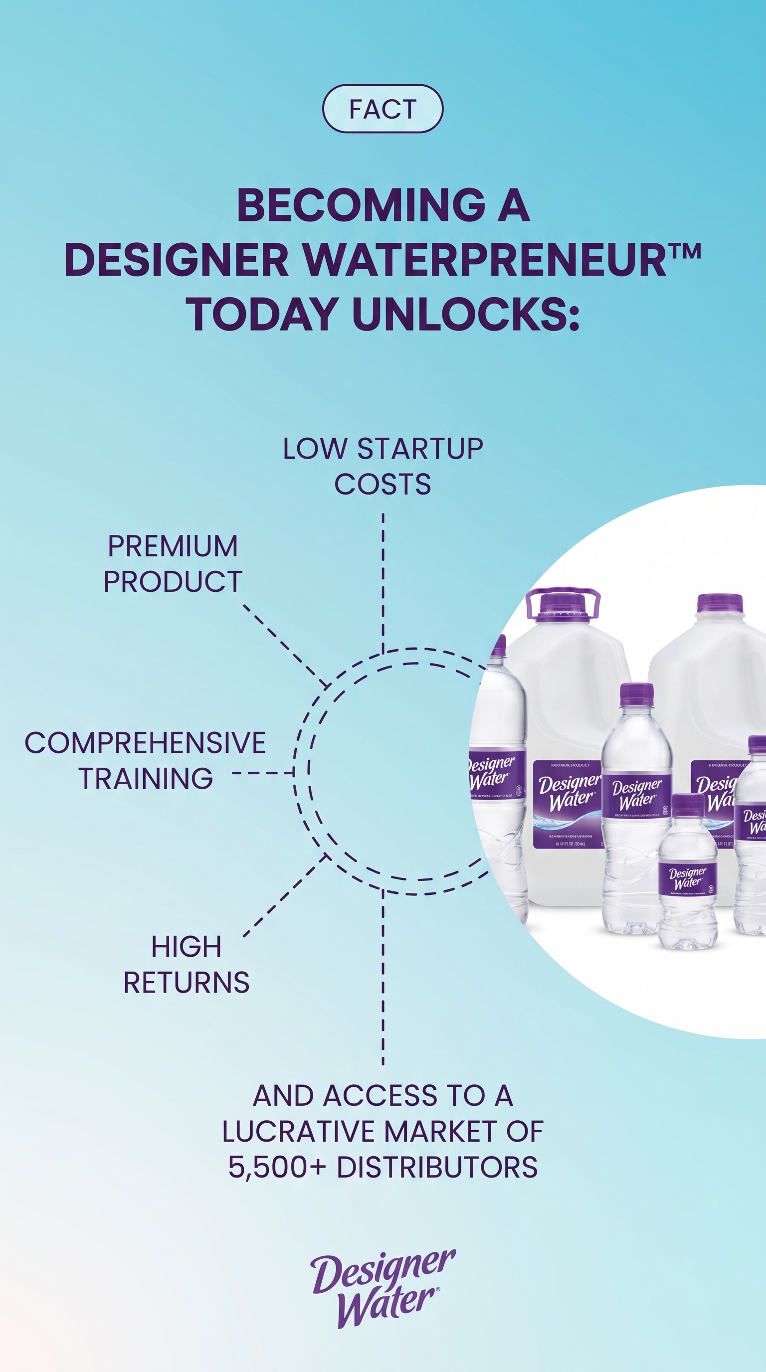 Designer Water Facebook ad