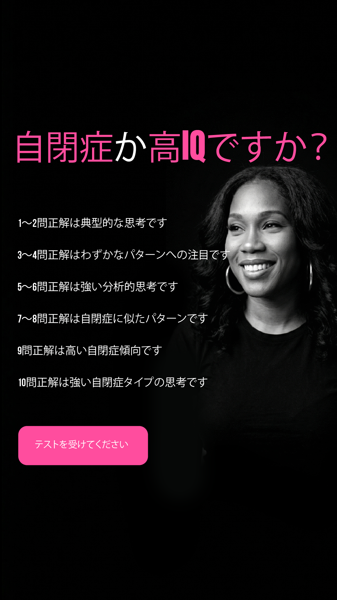 International IQ test Facebook ad