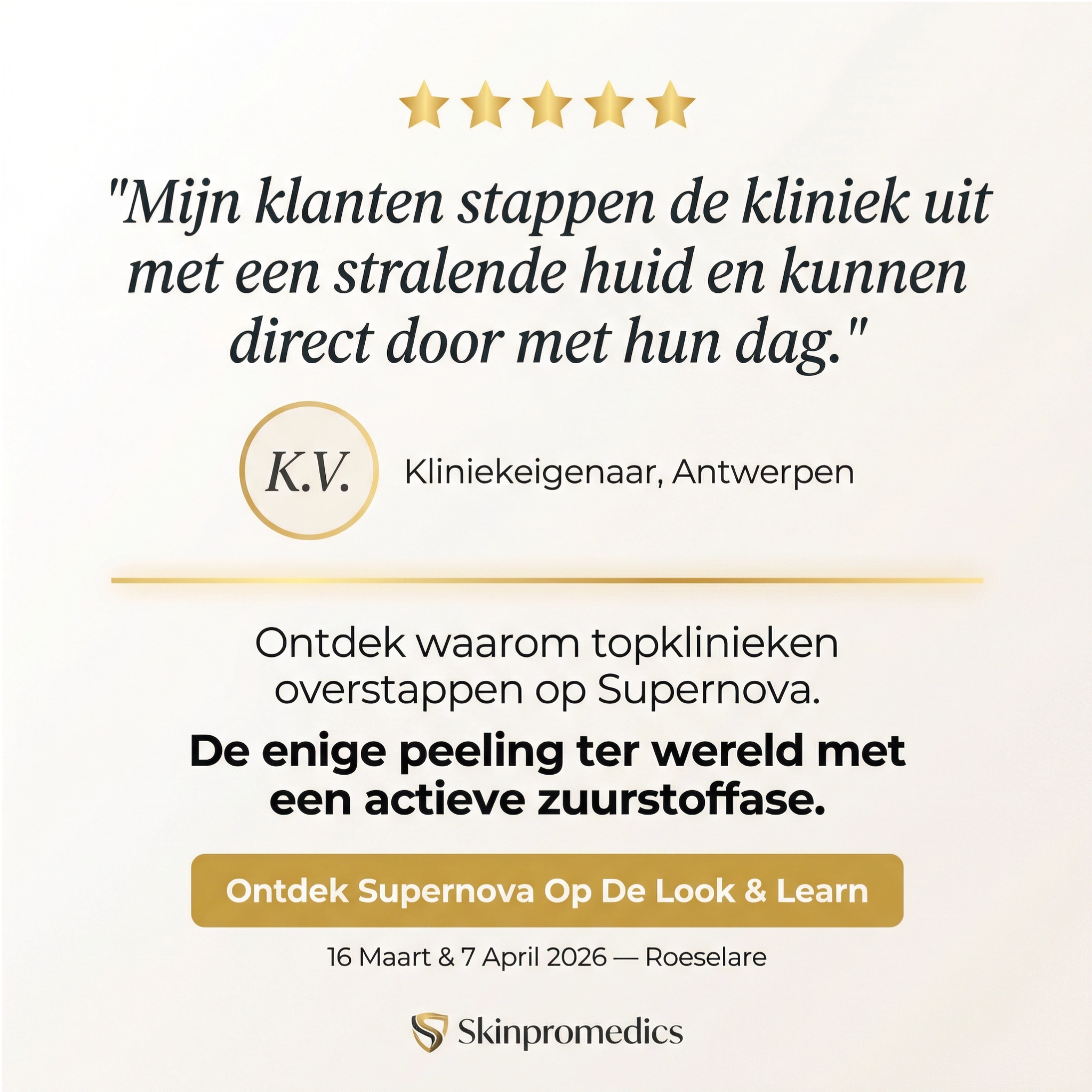 Skinpromedics - Benelux Facebook ad: De perfecte 'glass skin' glow in 10min