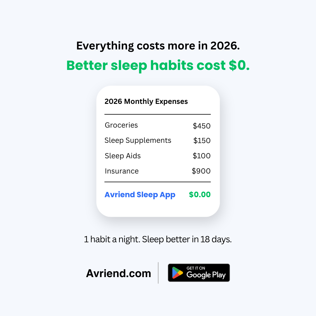 Avriend Facebook ad: Better Sleep costs $0