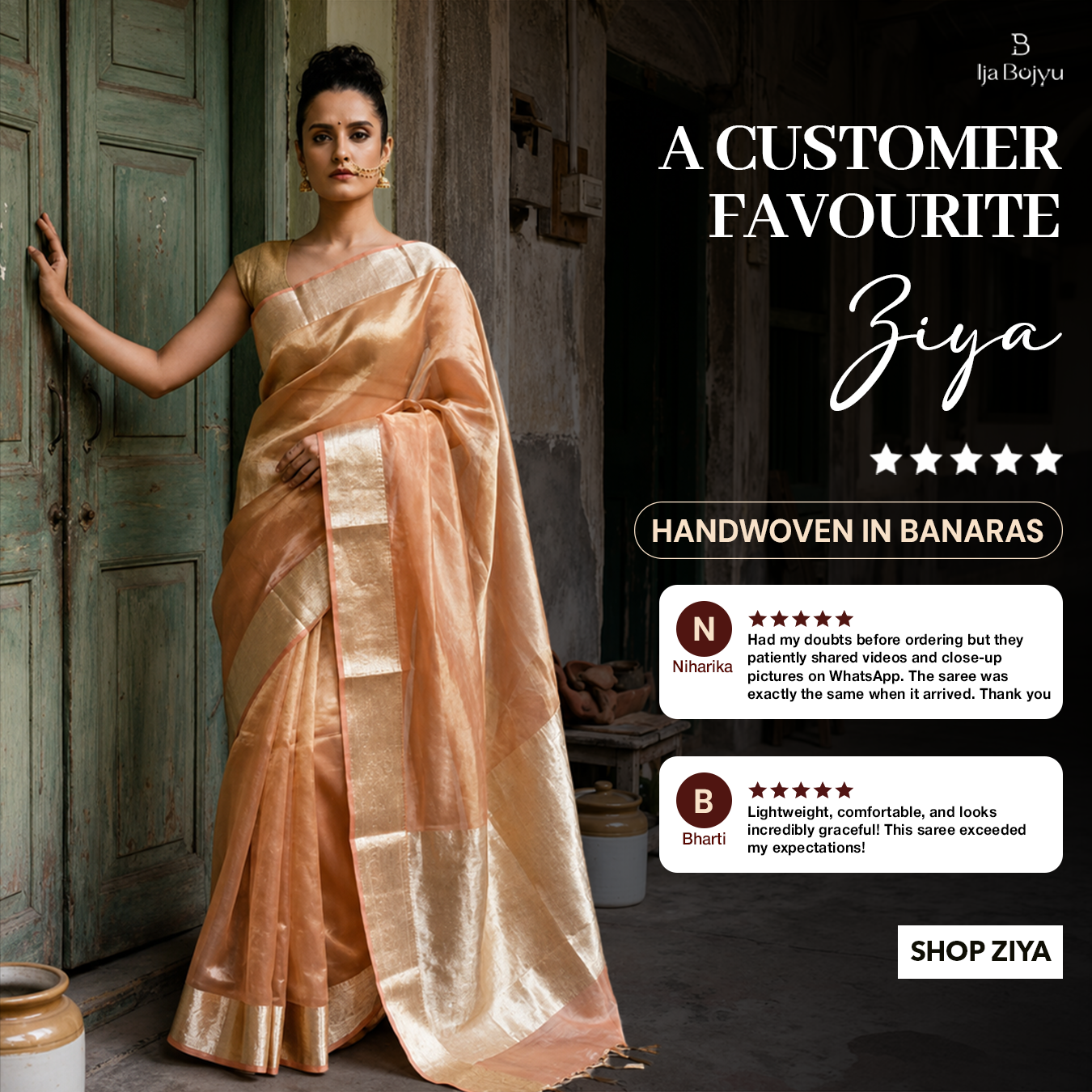 ijabojyu Facebook ad: Timeless Banarasi Elegance