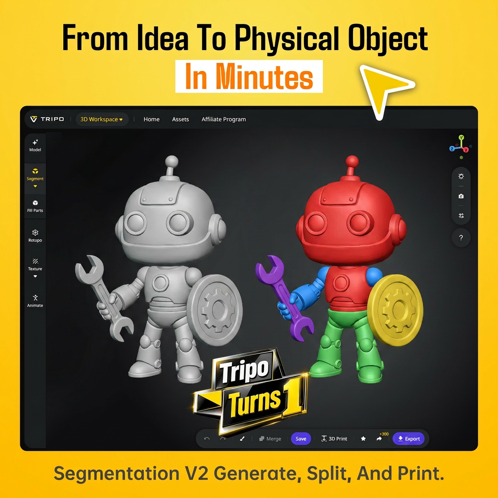 Tripo 3D Facebook ad