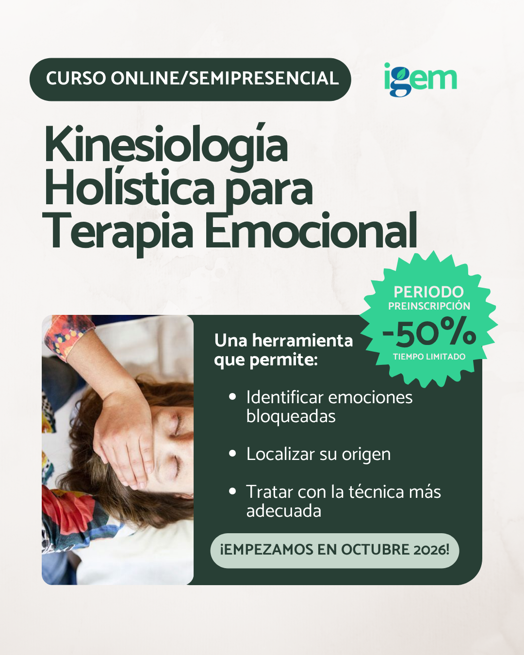 IGEM - Institut Guxens de Medicina Integrativa Facebook ad: Estudia Kinesiología Emocional en IGEM