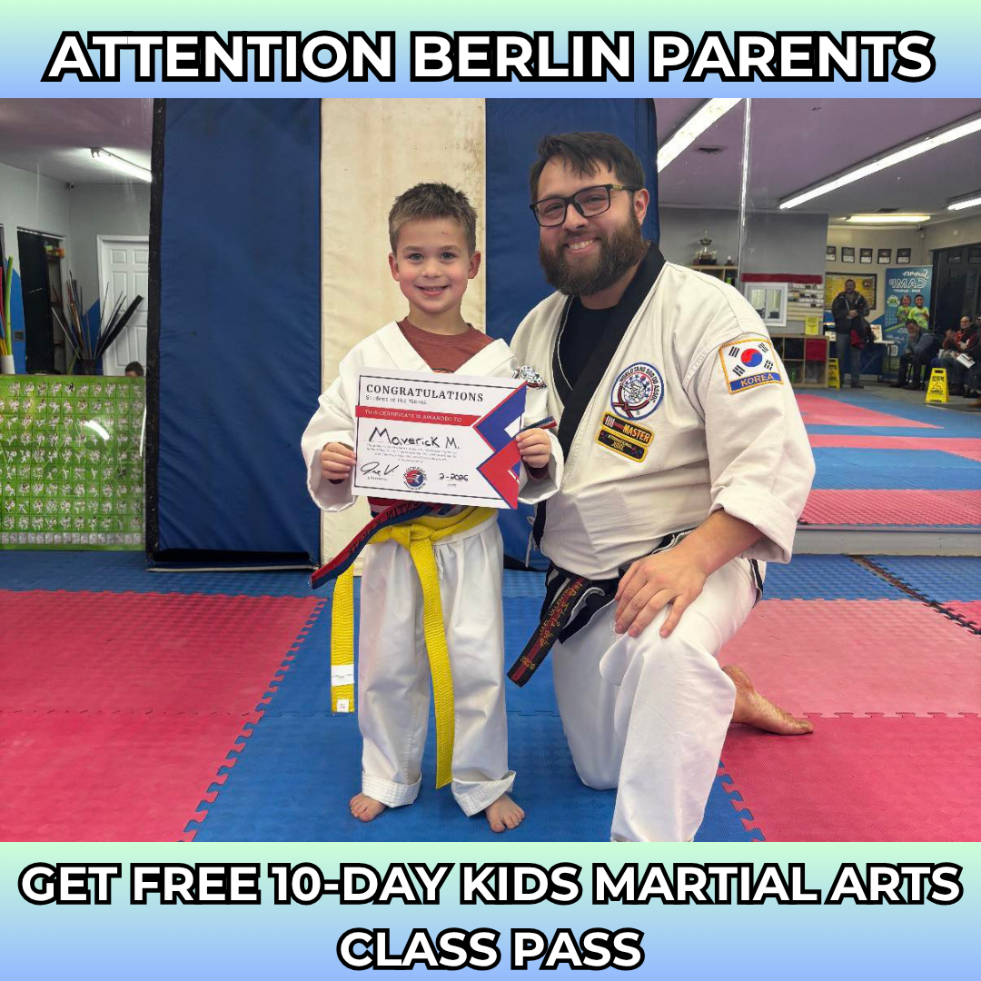 Valentin Karate Berlin Facebook ad: Want a FREE 10-Day, Kids Martial Arts Class Pass?