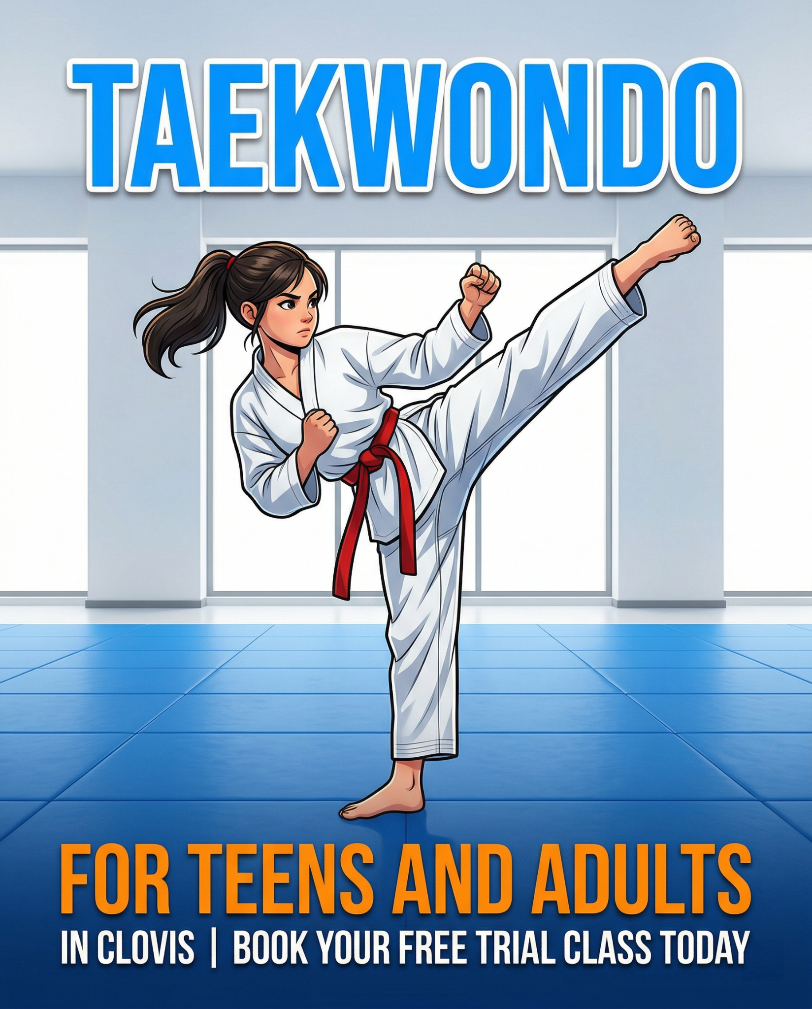 TKE Martial Arts Facebook ad: Free Martial Arts Class in Clovis