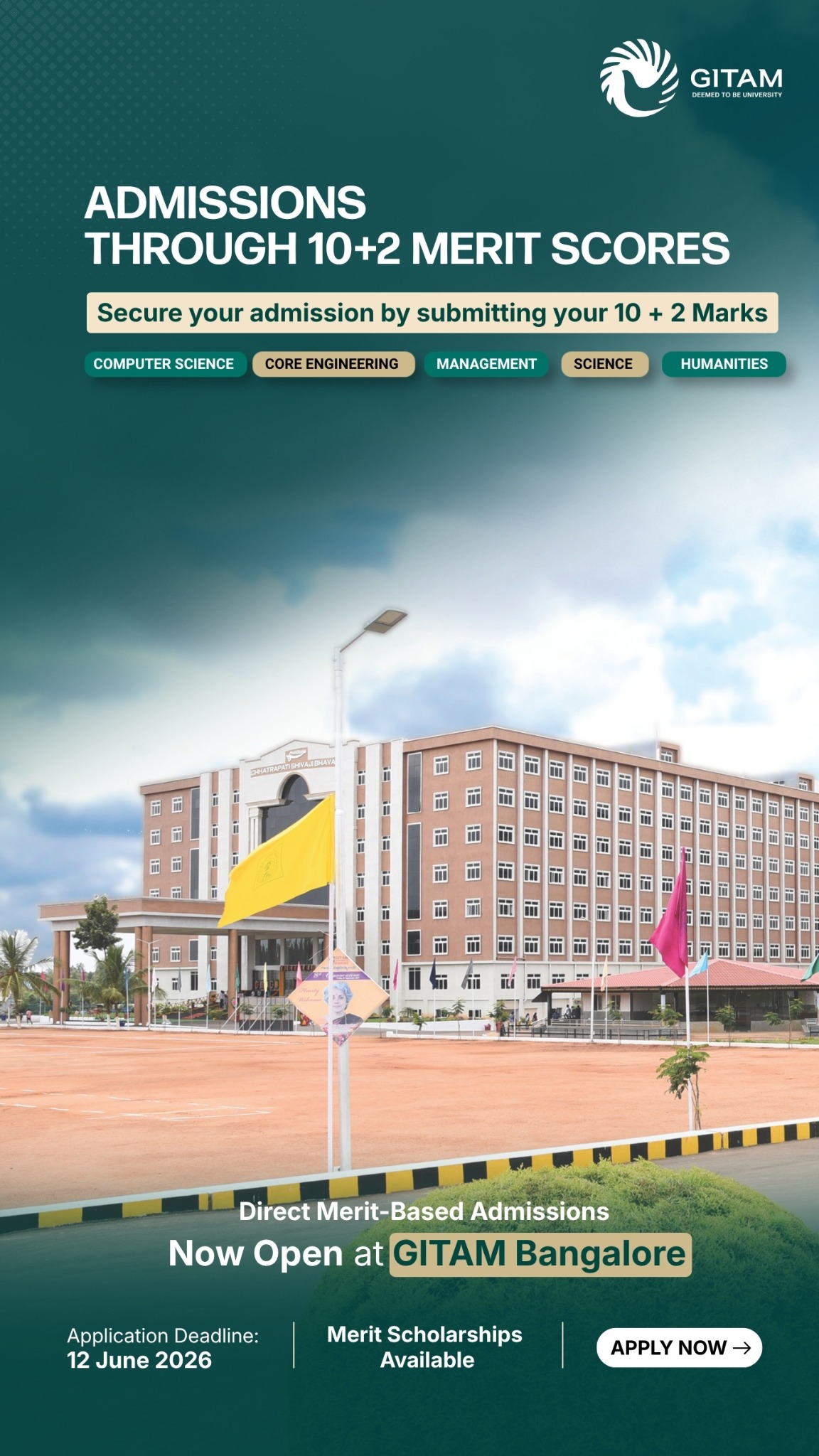 GITAM Deemed University Facebook ad from May 25, 2026