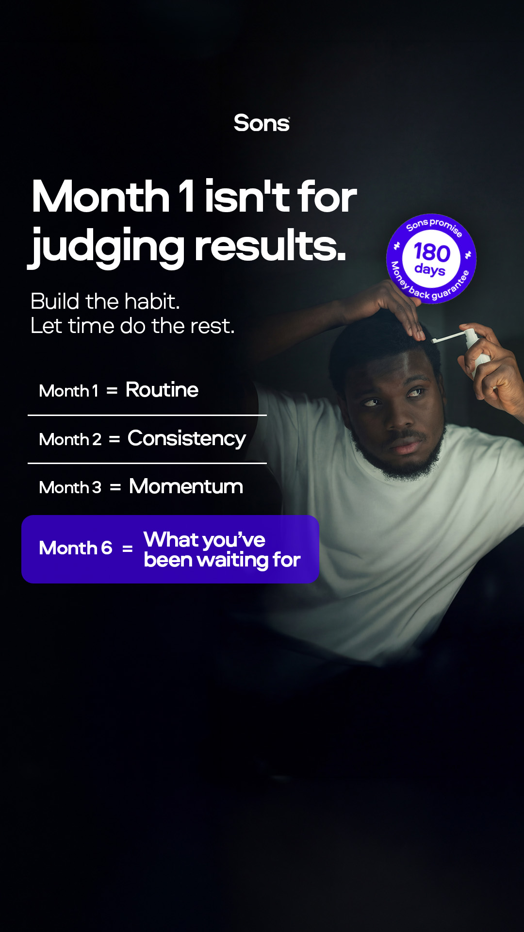 Sons Facebook ad: Your hairline. Your call.