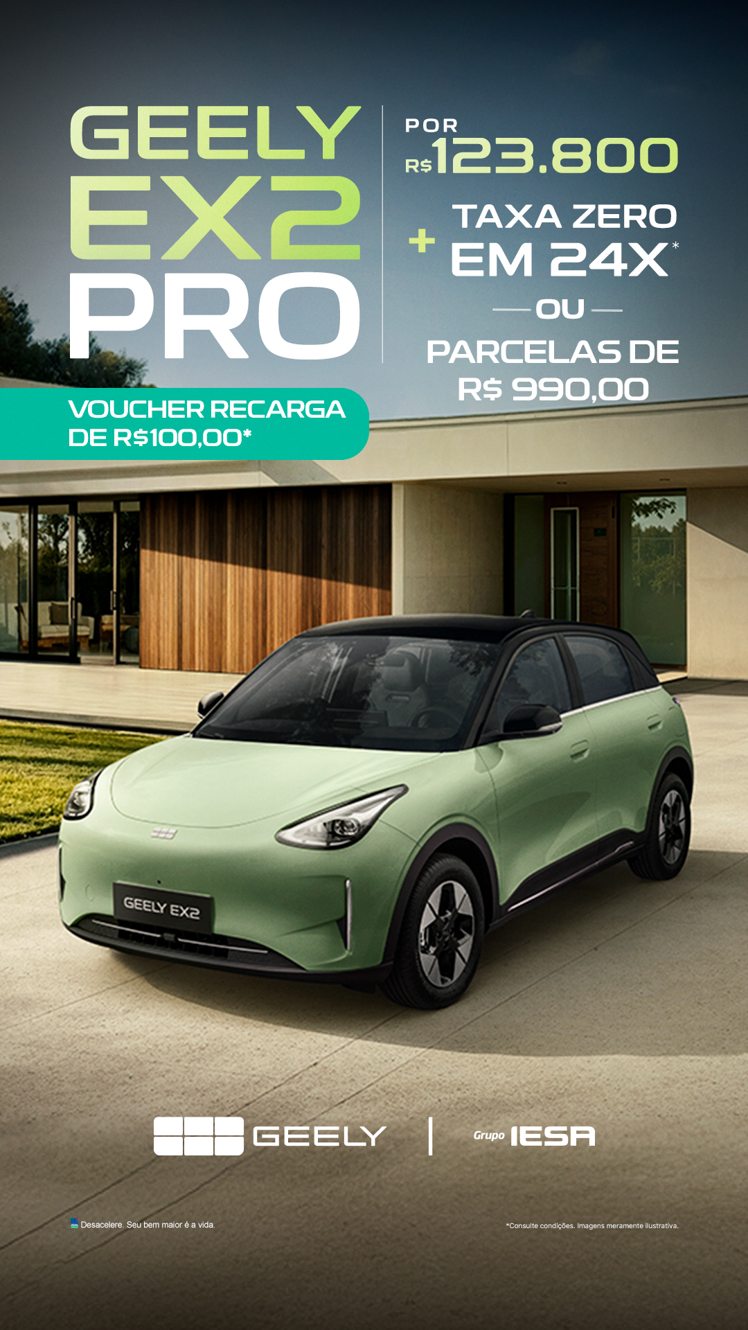IESA Geely Facebook ad: Fale com um especialista