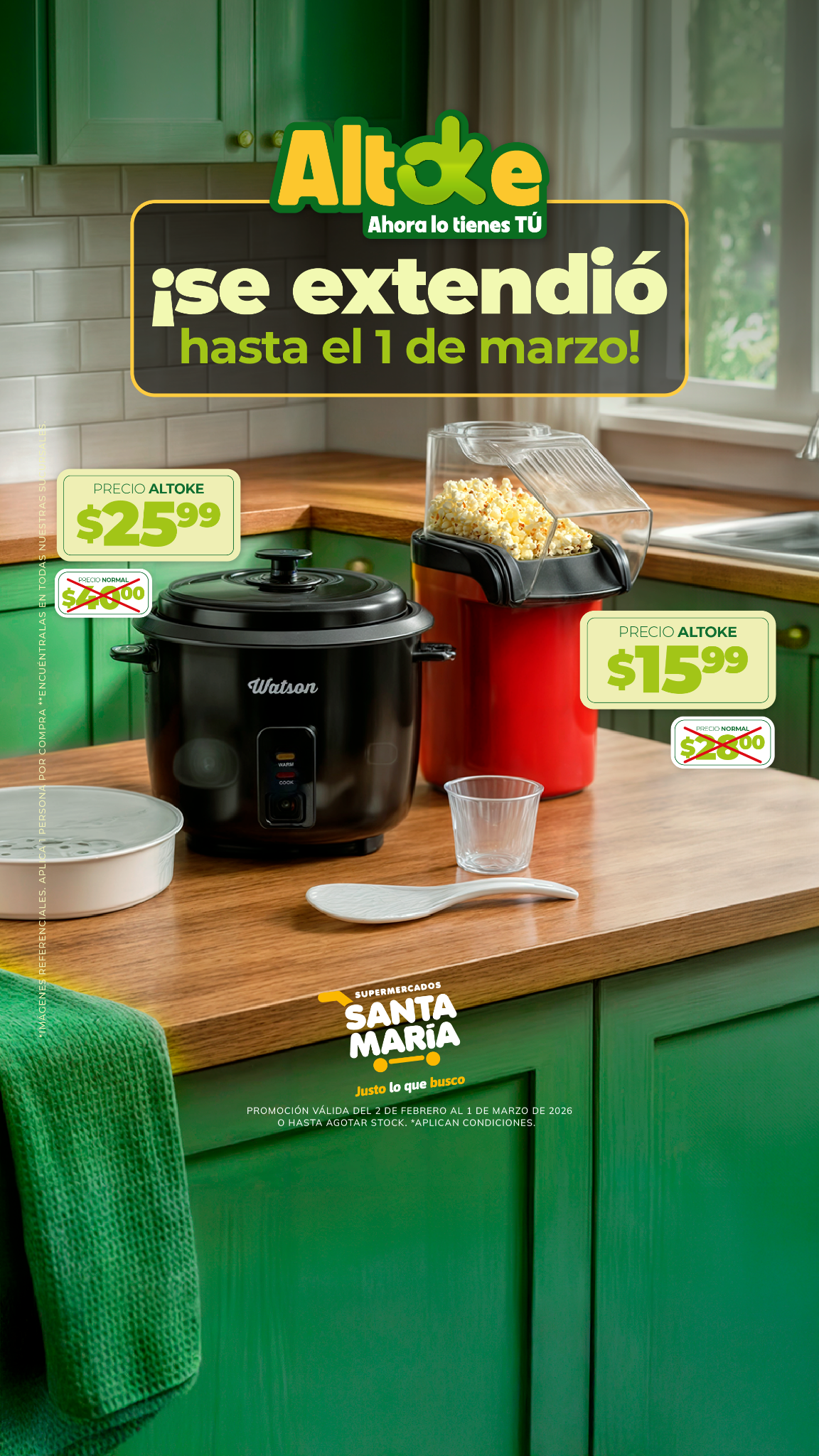 Supermercados Santa María Facebook ad from Feb 13, 2026