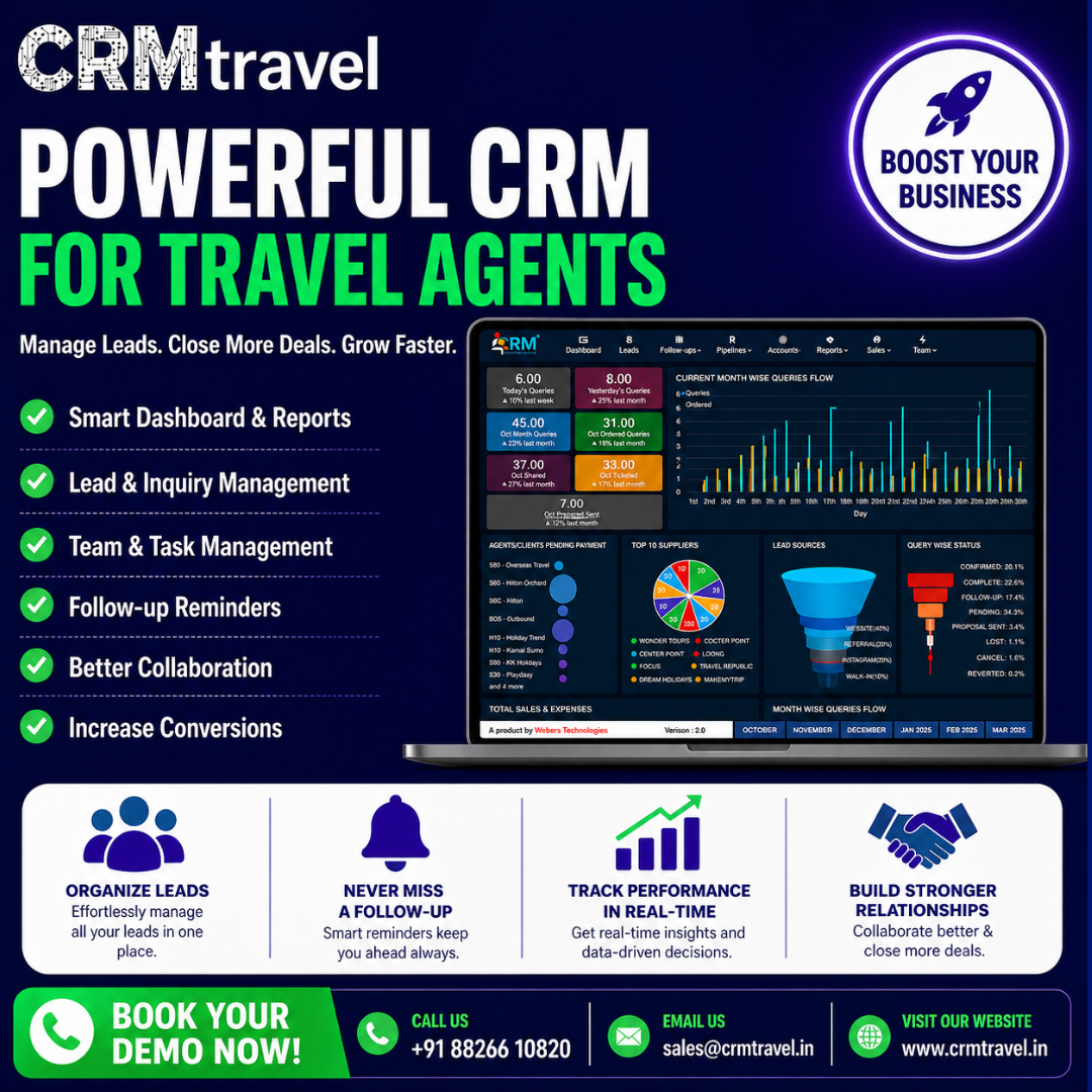 CRMtravel Facebook ad: Travel enquiries are coming in… but bookings are…