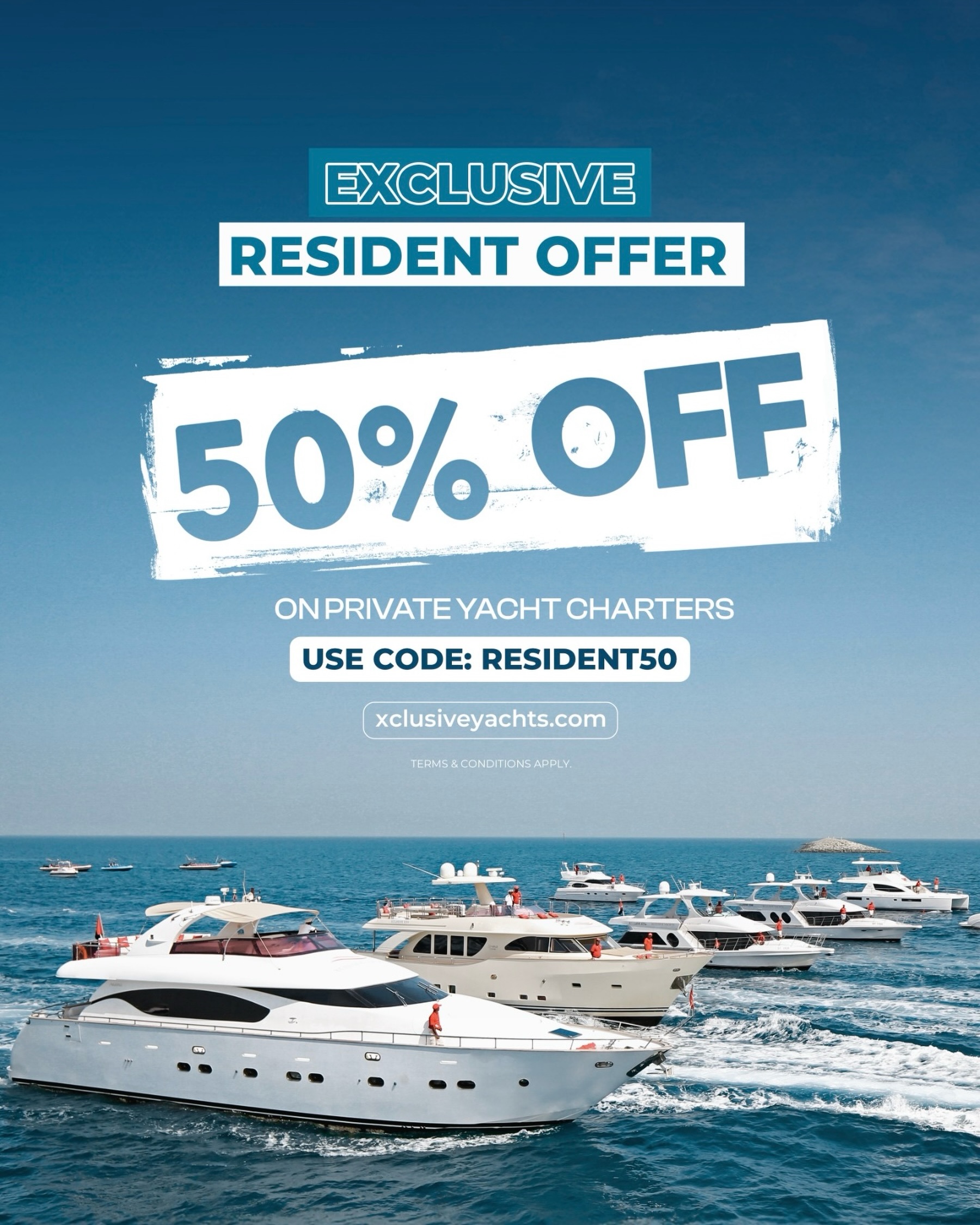 Xclusive Yachts Facebook ad: Got something to celebrate… or just need a…