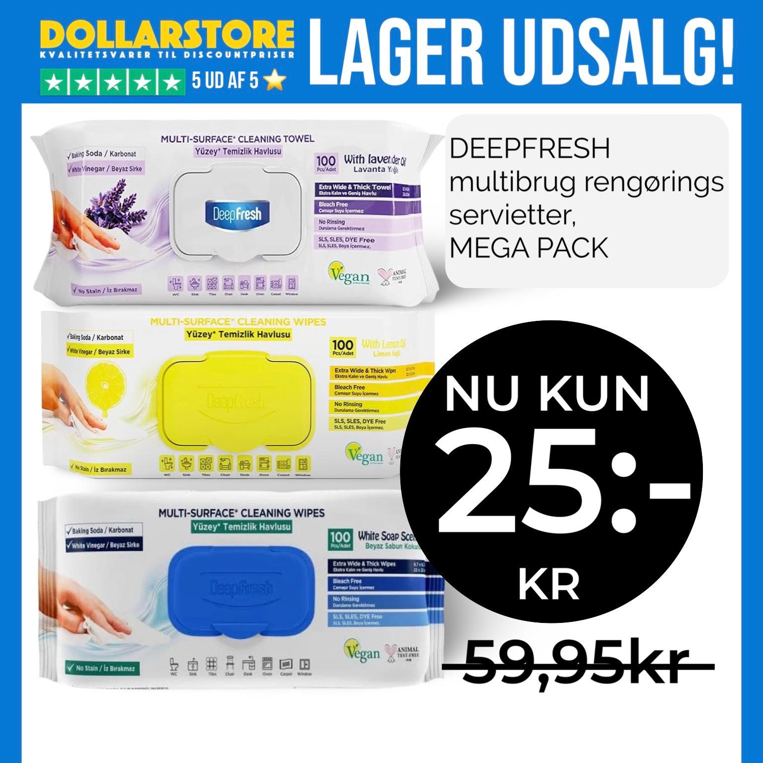 Dollarstore Facebook ad: Lager Udsalg!