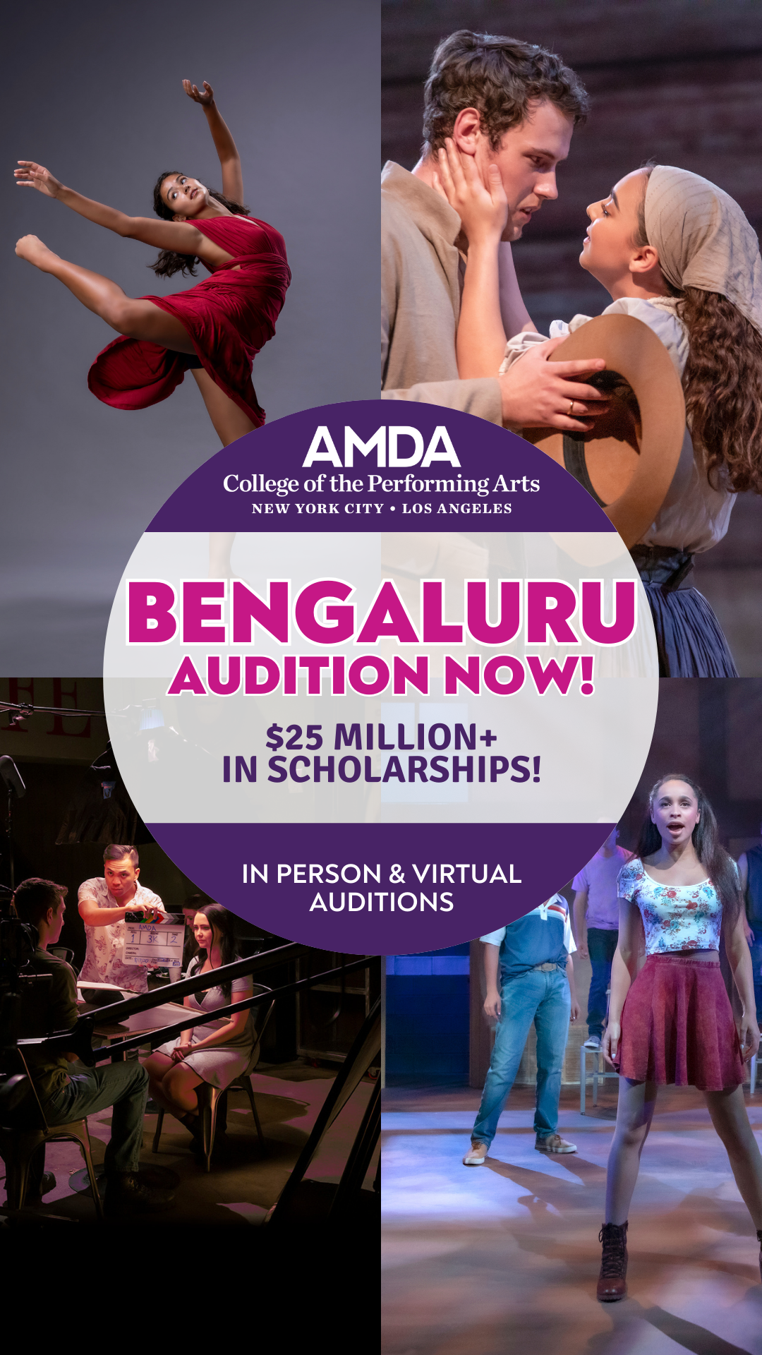 AMDA College Facebook ad