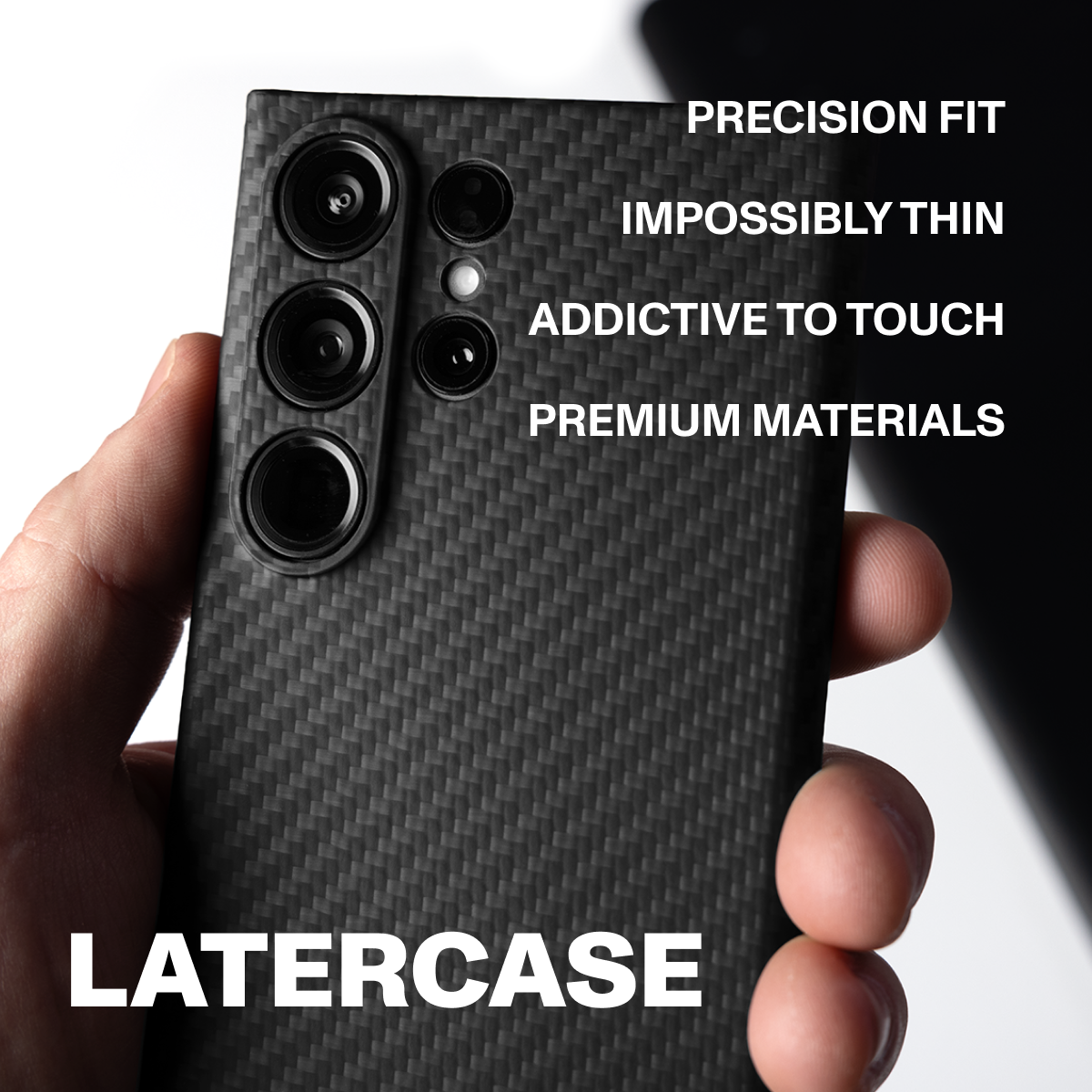 Latercase Facebook ad: Latercase: Impossibly thin phone cases.
