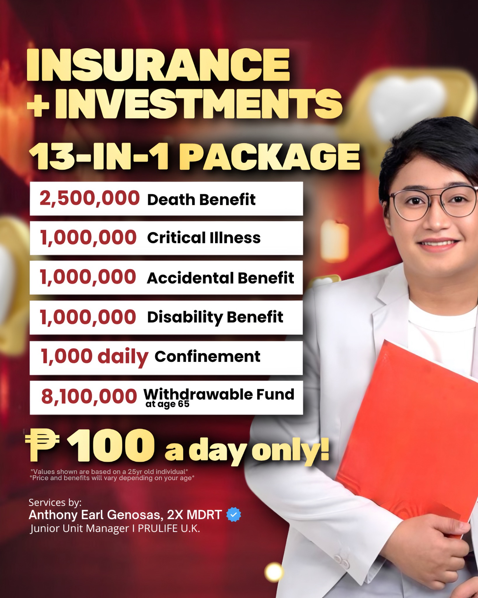 Licensed Insurance and Investment Agent - Anthony Genosas Facebook ad: INQUIRE NOW!