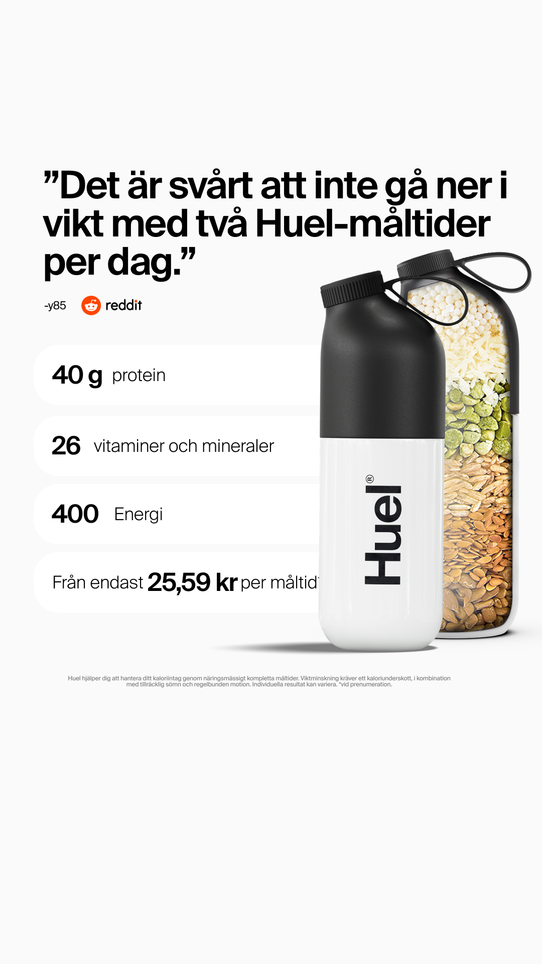 Huel Facebook ad