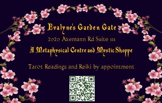 Evalyne's Garden Gate Facebook ad: Metaphysical Centre and Mystic Shoppe