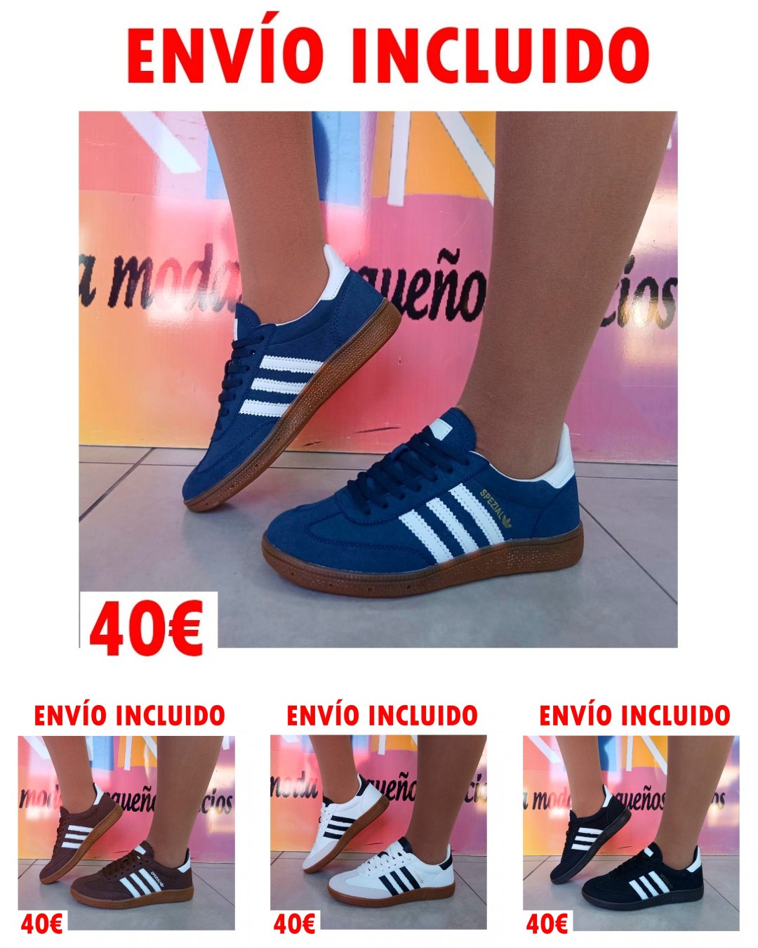 La Zapatería Kika Facebook ad: NUEVOS DEPORTIVOS ENVÍO INCLUIDO PAGO CONTRA REEMBOLSO…