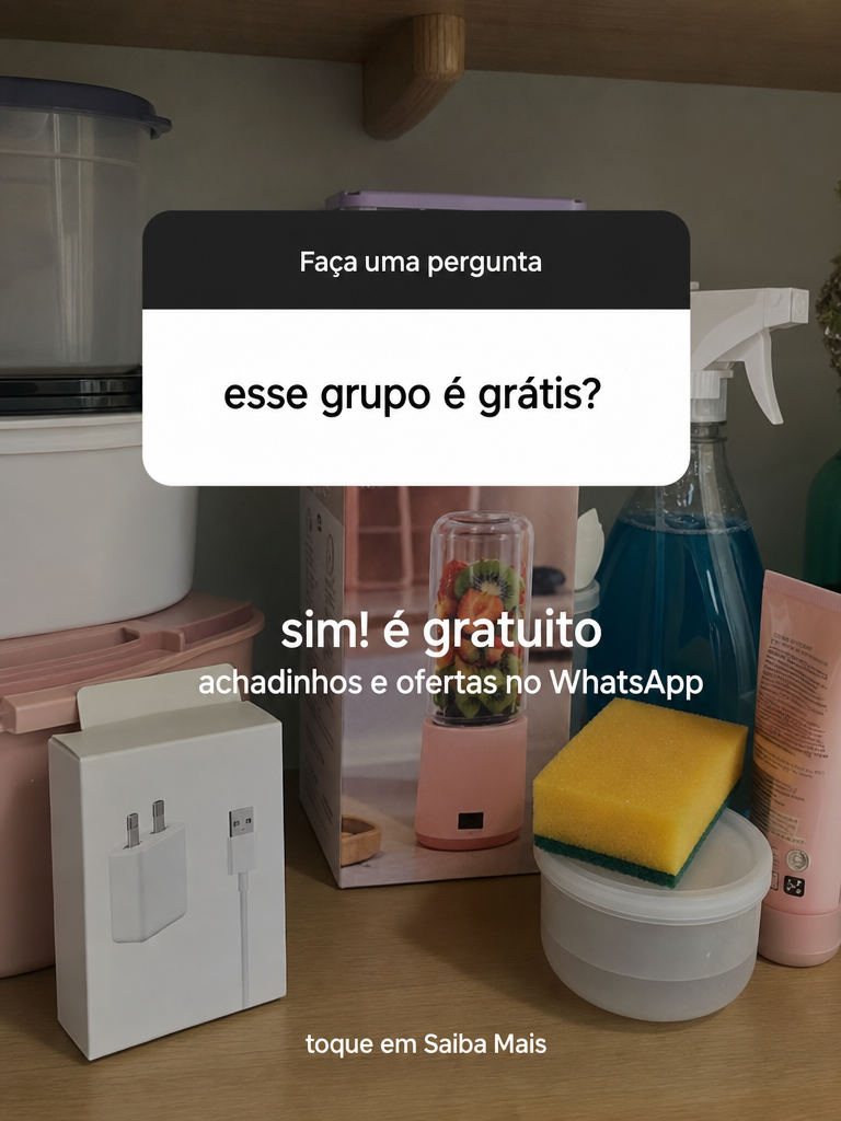 Baratopia Facebook ad: Grupo de achadinhos no WhatsApp