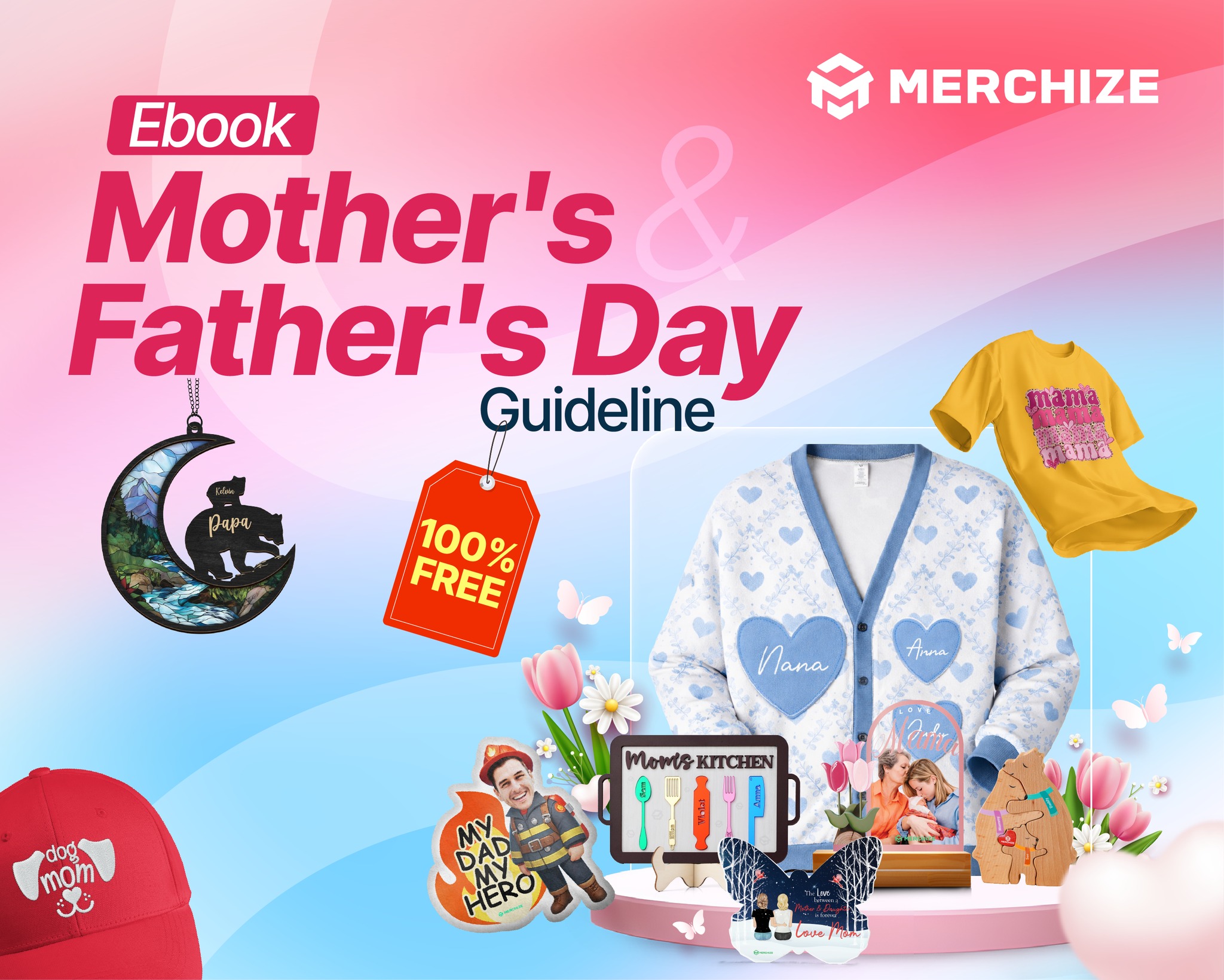 Merchize - POD Fulfillment Facebook ad: EBOOK MIỄN PHÍ: Chiến lược POD cho mùa…