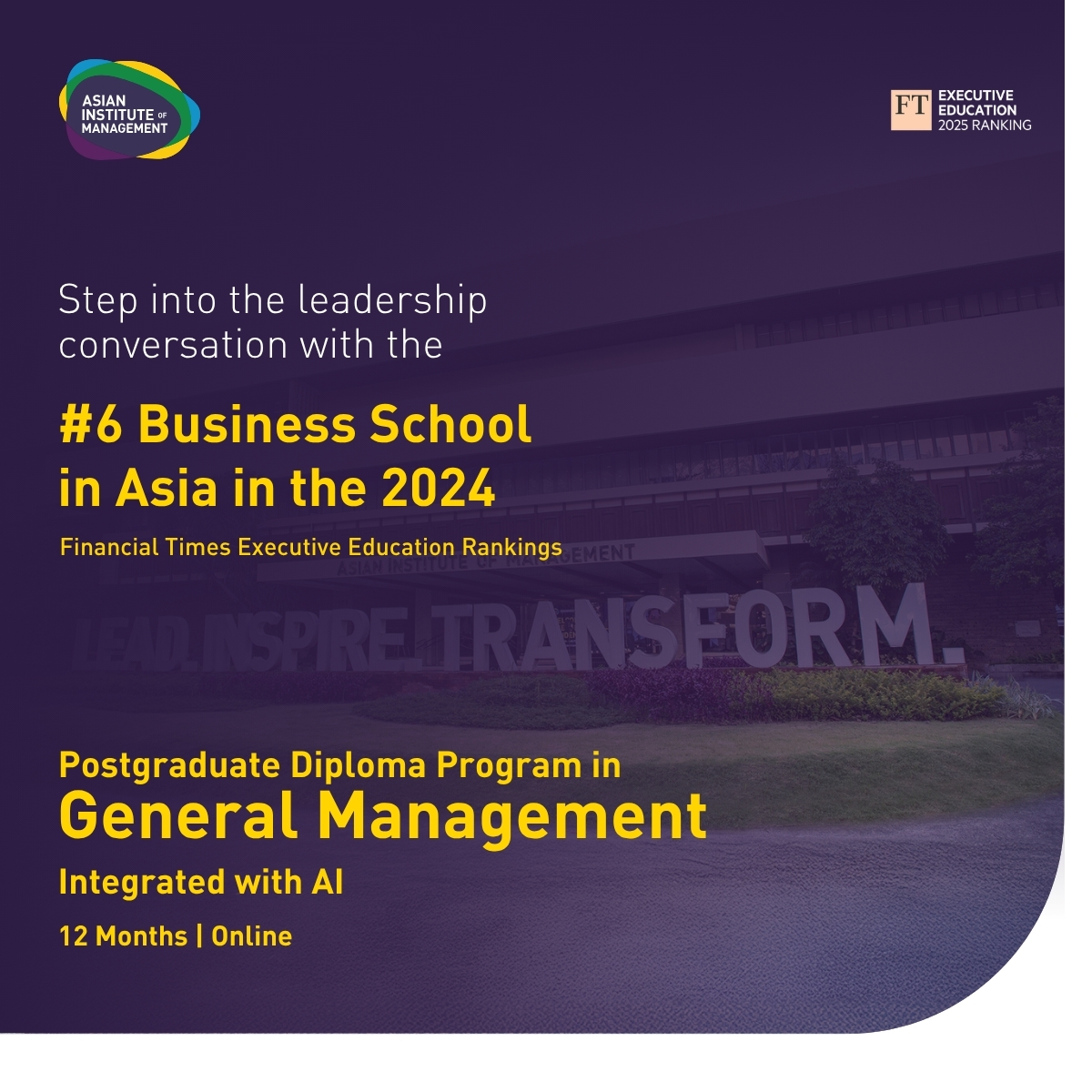 Asian Institute of Management Facebook ad