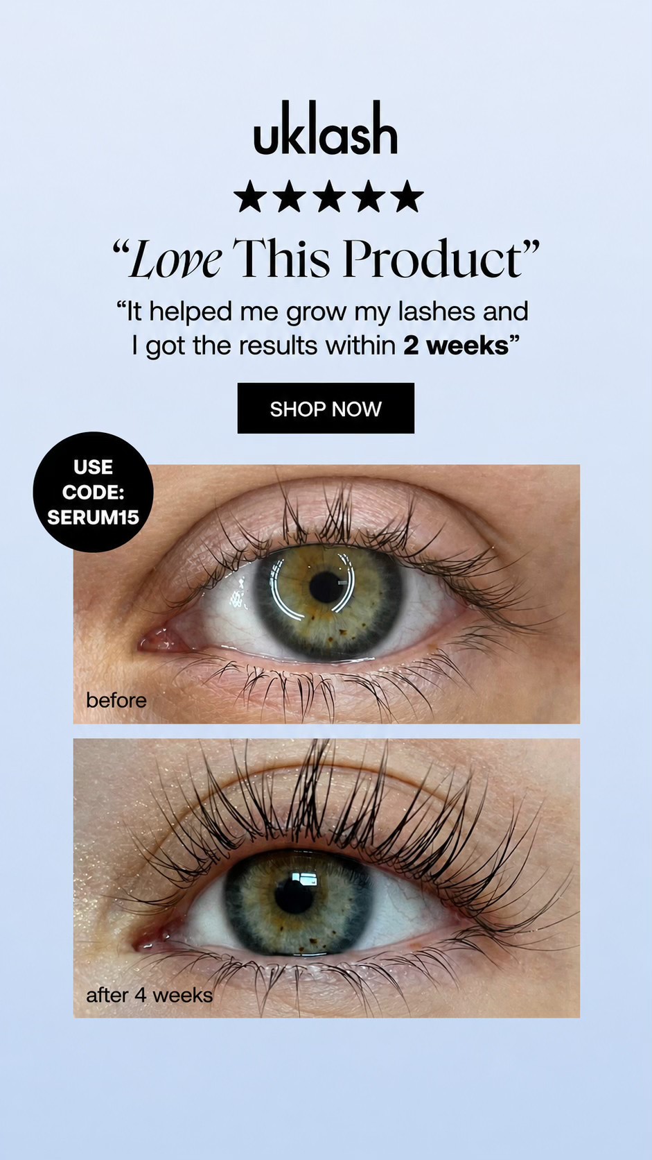 Uklash Facebook ad from Jul 15, 2026