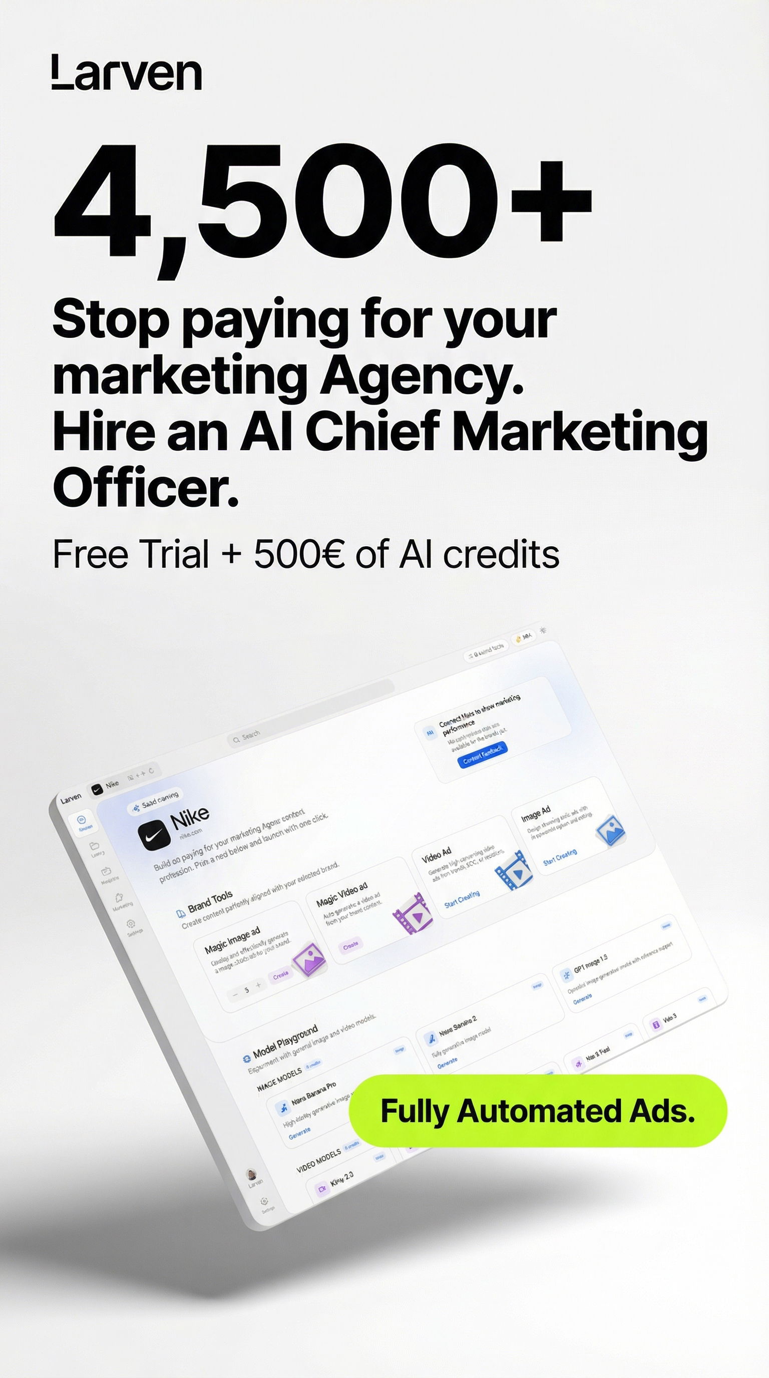Larven AI Facebook ad