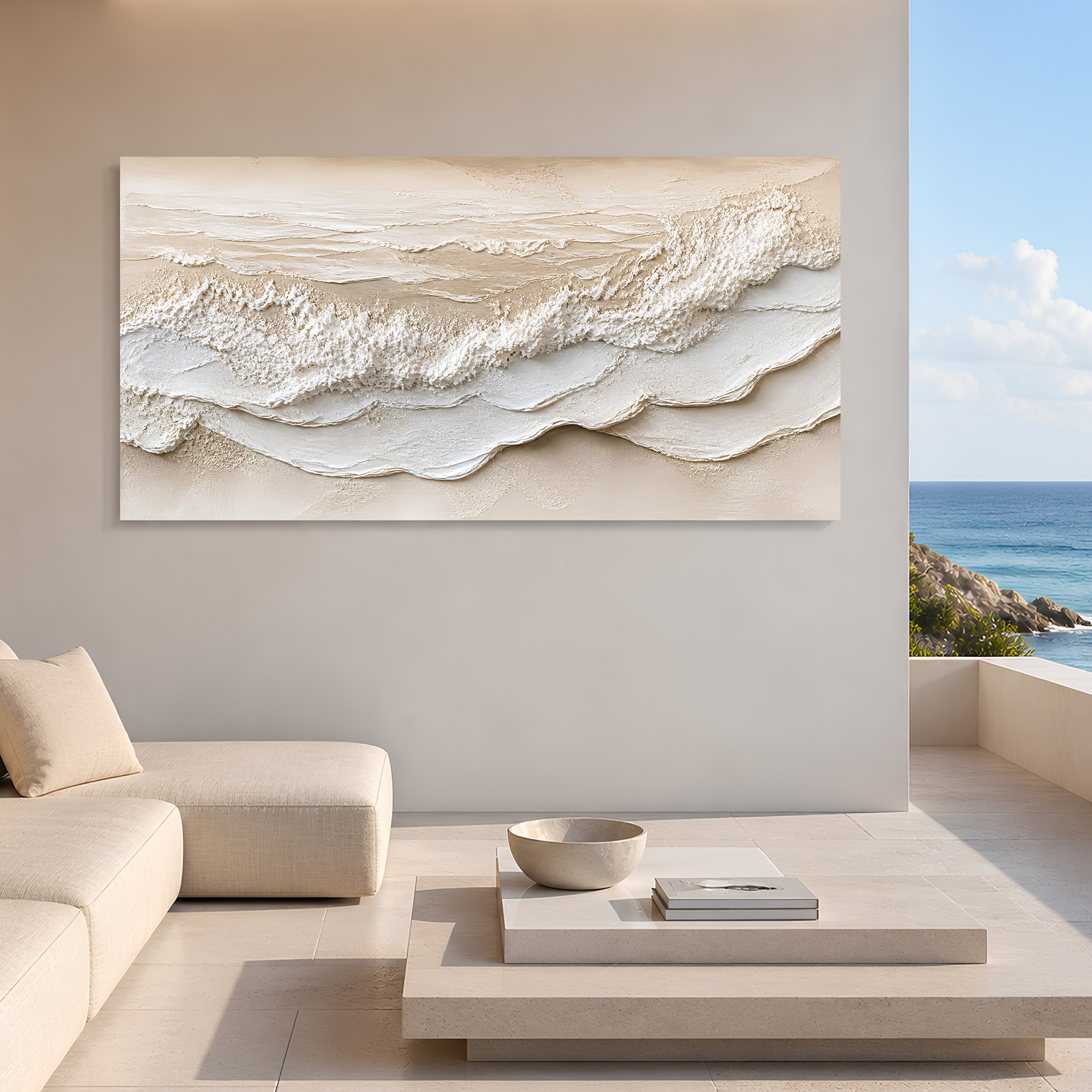 Tailored Canvases - Personalized Art Facebook ad: Coastal Calm Texture | Made in the USA | Ships Fast