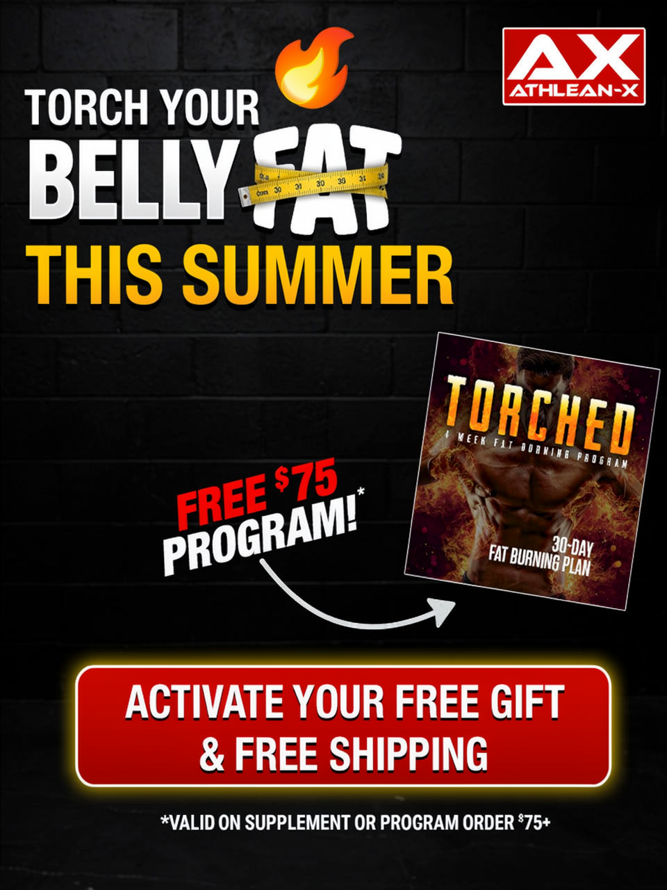 ATHLEAN-X Facebook ad: Get Our Torched Program Free