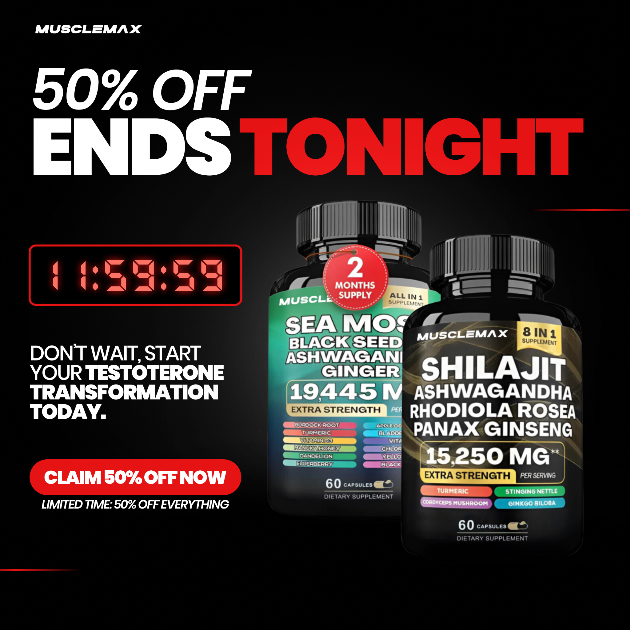 MuscleMax Nutrition Facebook ad